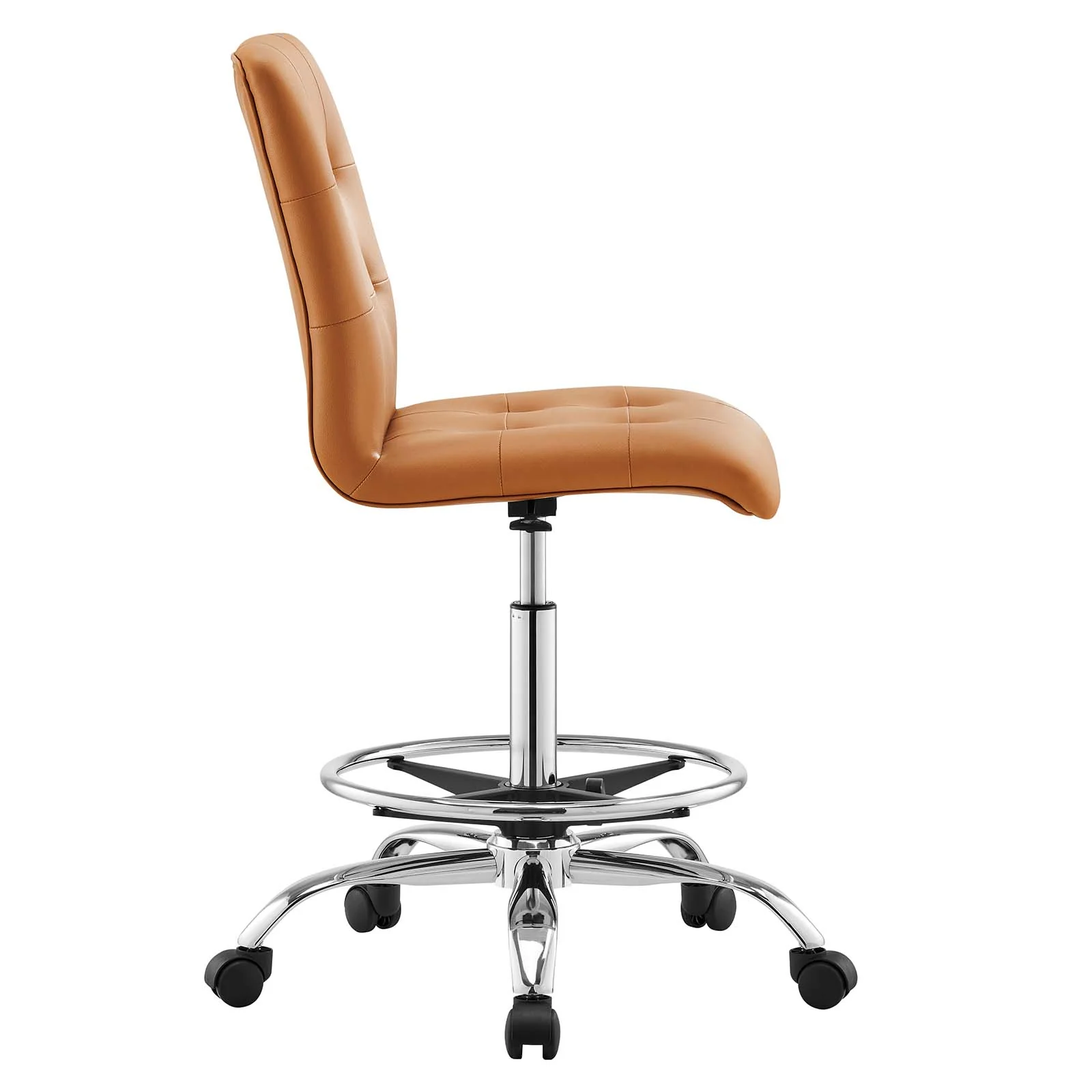 Prim Armless Vegan Leather Drafting Chair By Modway - EEI-4981 - Image 26