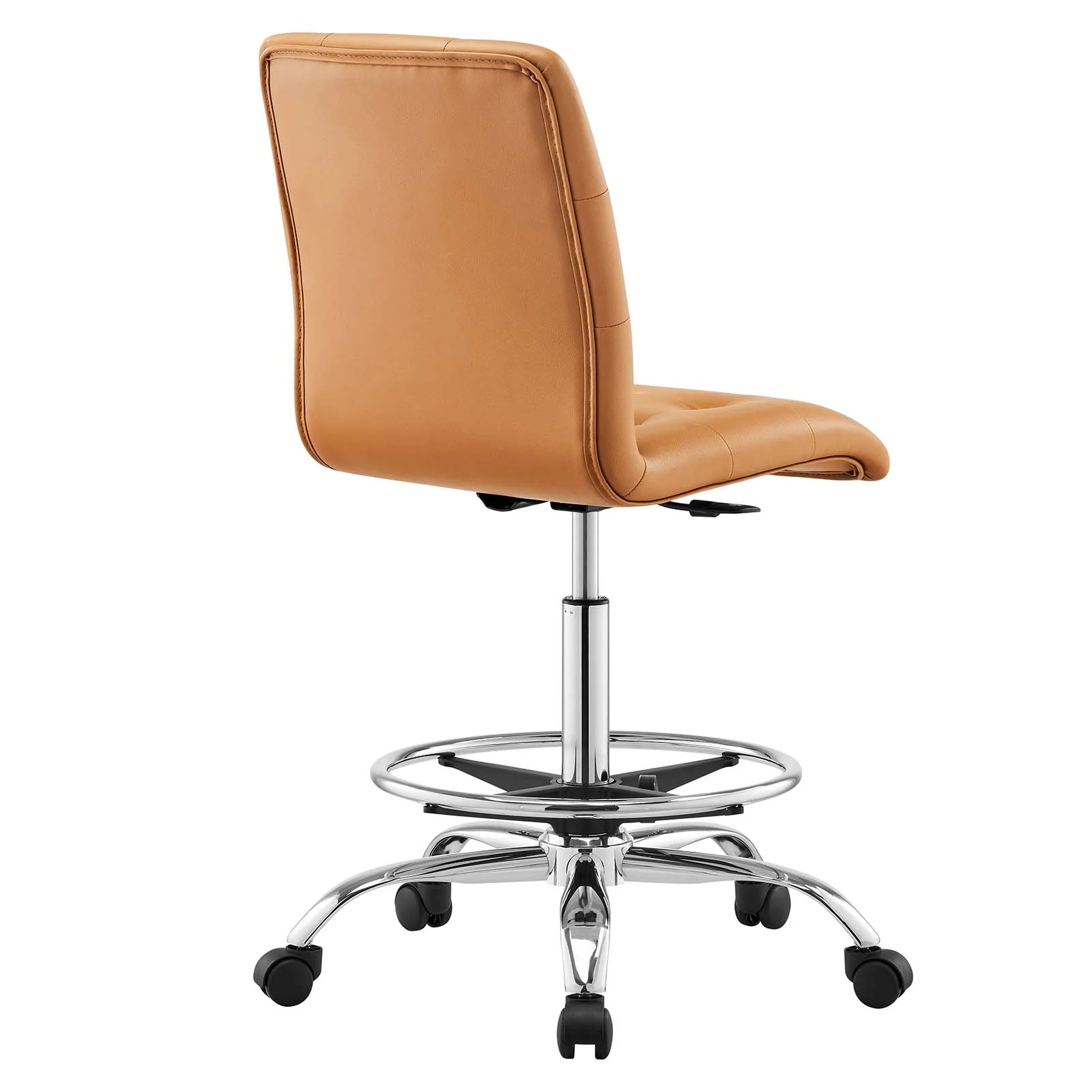 Prim Armless Vegan Leather Drafting Chair By Modway - EEI-4981 - Image 27