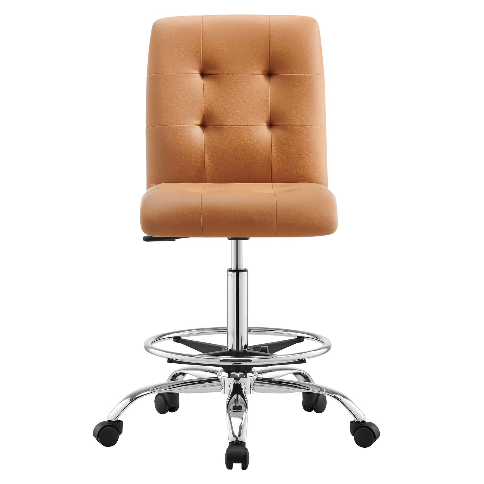 Prim Armless Vegan Leather Drafting Chair By Modway - EEI-4981 - Image 28