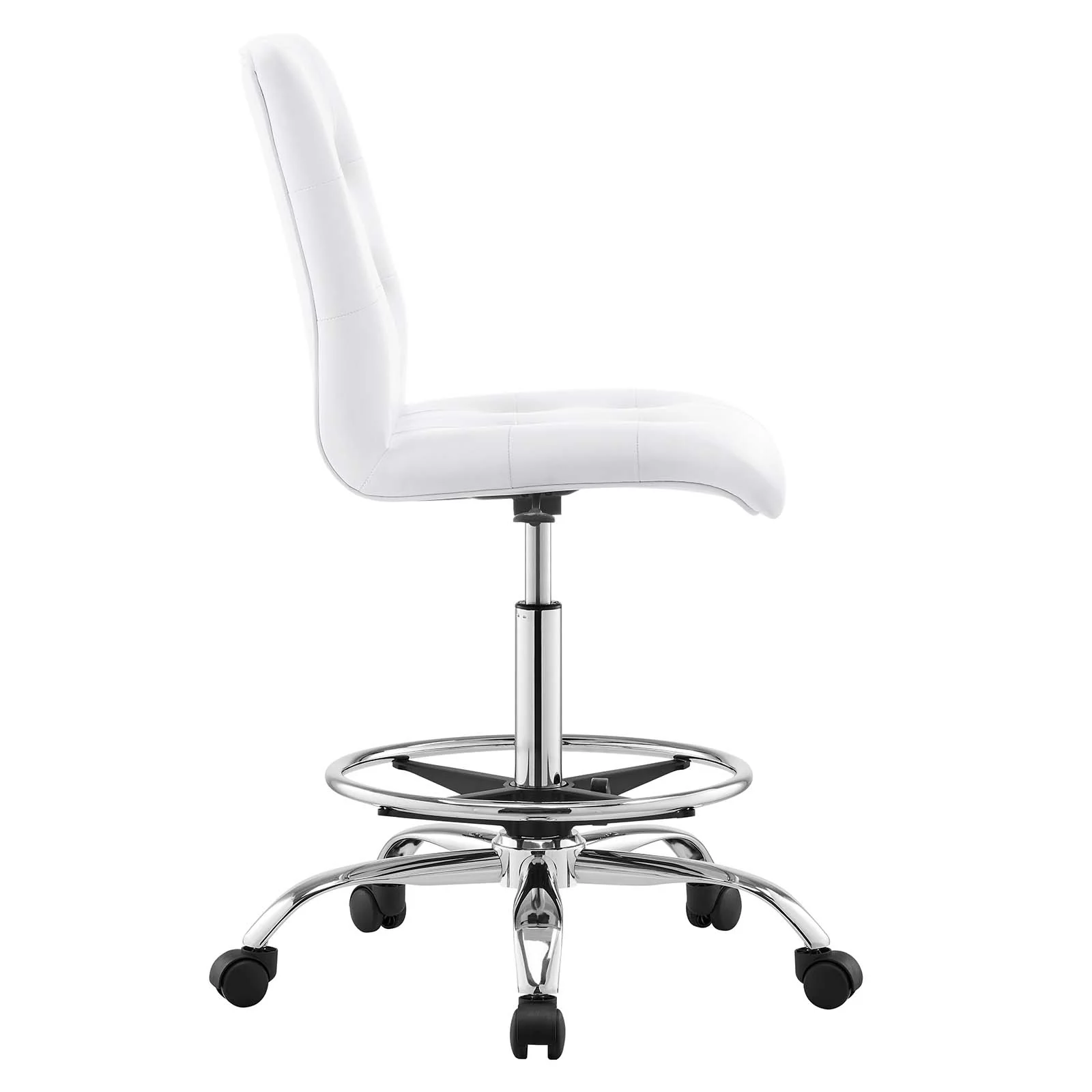 Prim Armless Vegan Leather Drafting Chair By Modway - EEI-4981 - Image 34