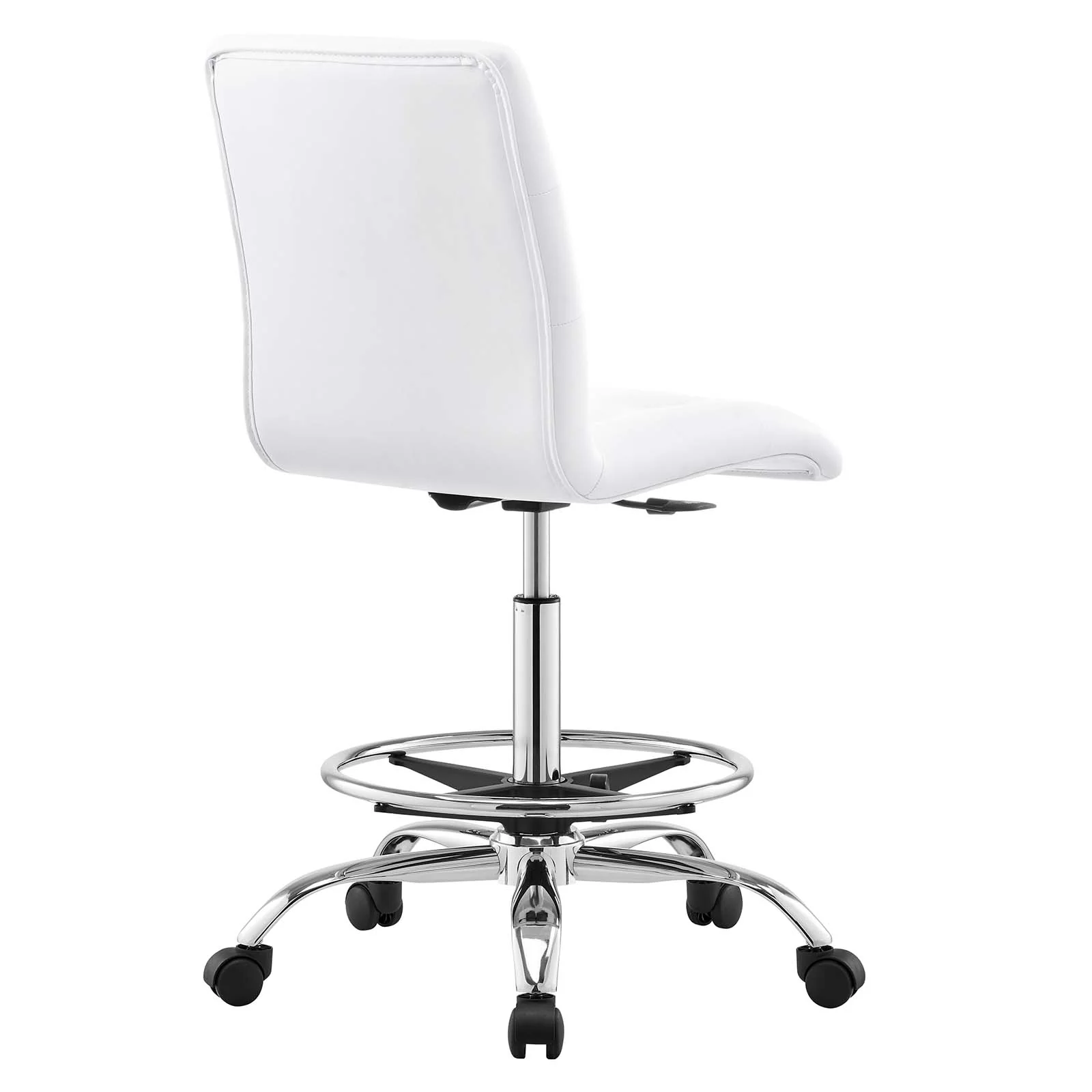 Prim Armless Vegan Leather Drafting Chair By Modway - EEI-4981 - Image 35