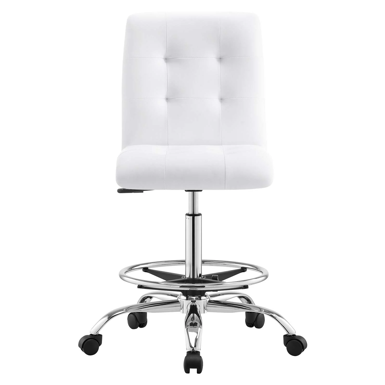 Prim Armless Vegan Leather Drafting Chair By Modway - EEI-4981 - Image 36