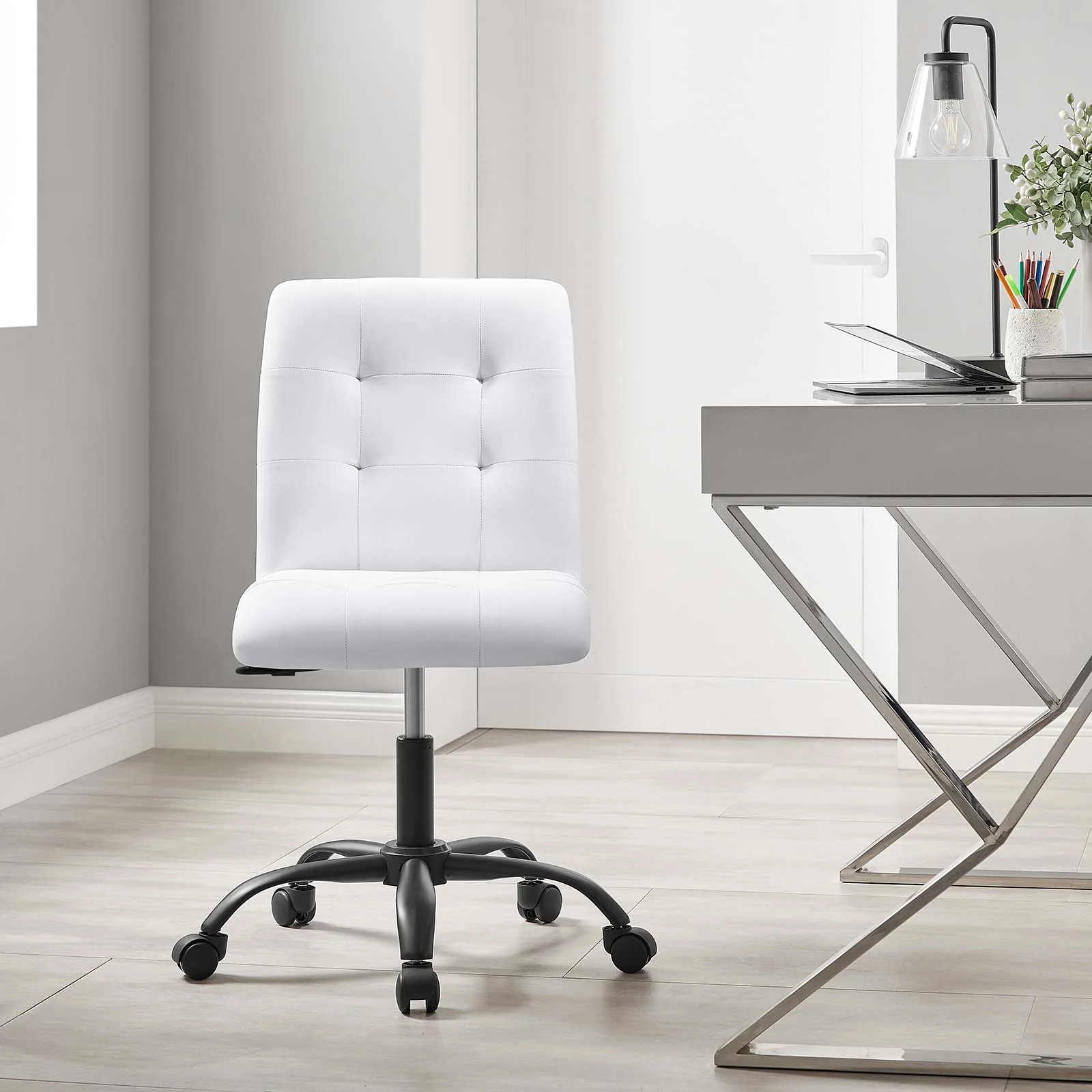 Prim Armless Vegan Leather Office Chair By Modway - EEI-4975 - Image 24