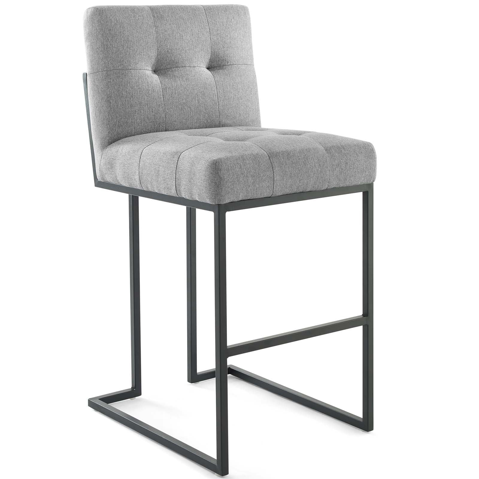 Privy Black Stainless Steel Upholstered Fabric Bar Stool By Modway - EEI-3857 - Image 2