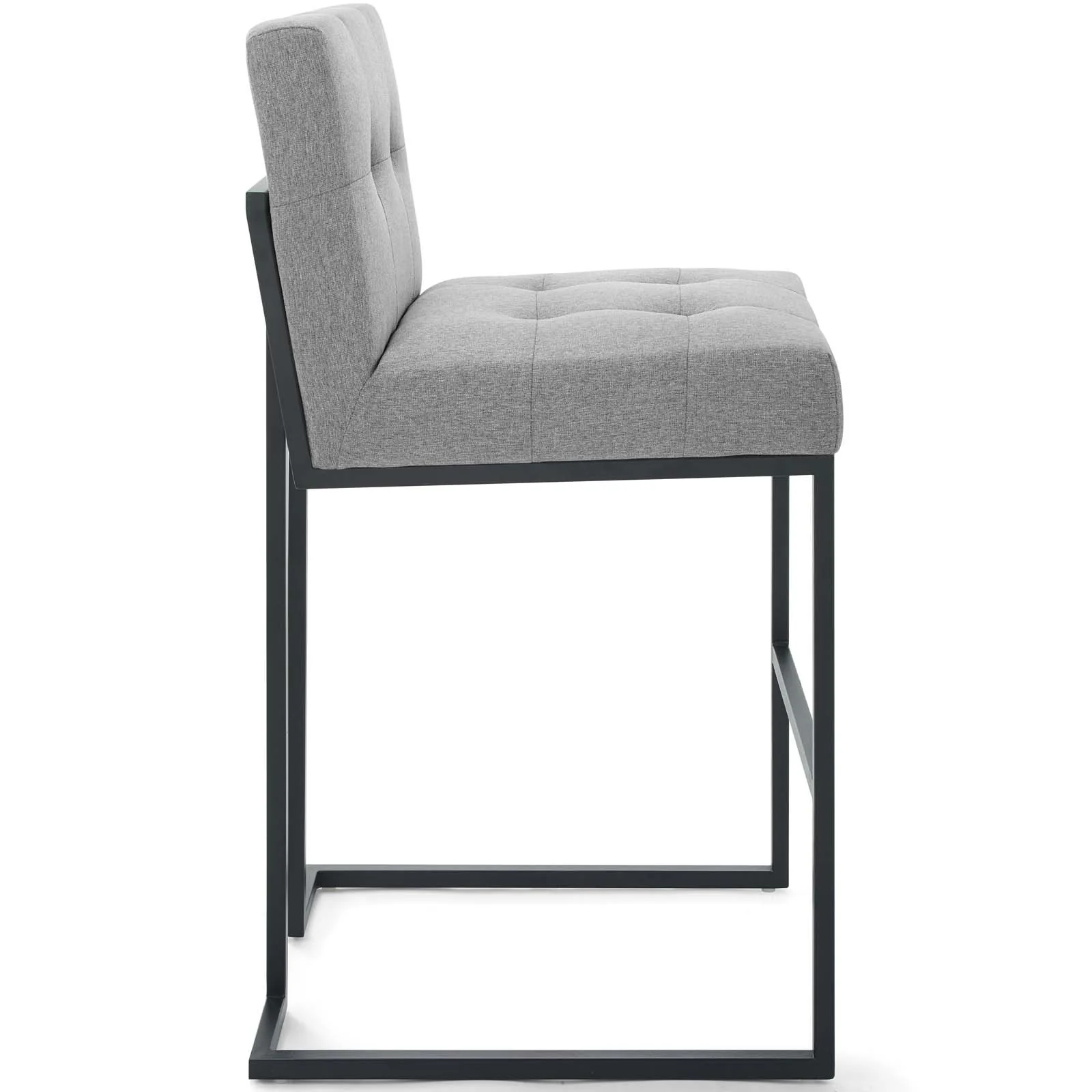 Privy Black Stainless Steel Upholstered Fabric Bar Stool By Modway - EEI-3857 - Image 3