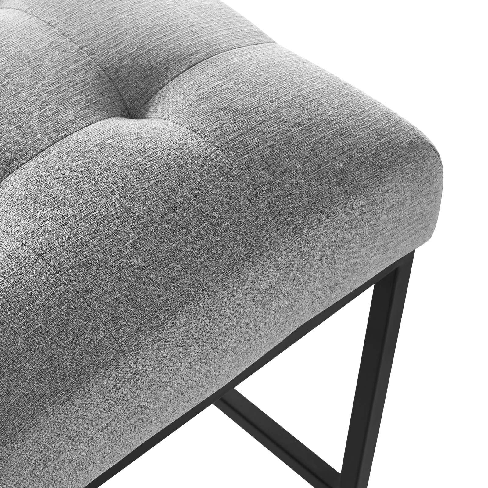 Privy Black Stainless Steel Upholstered Fabric Bar Stool By Modway - EEI-3857 - Image 6