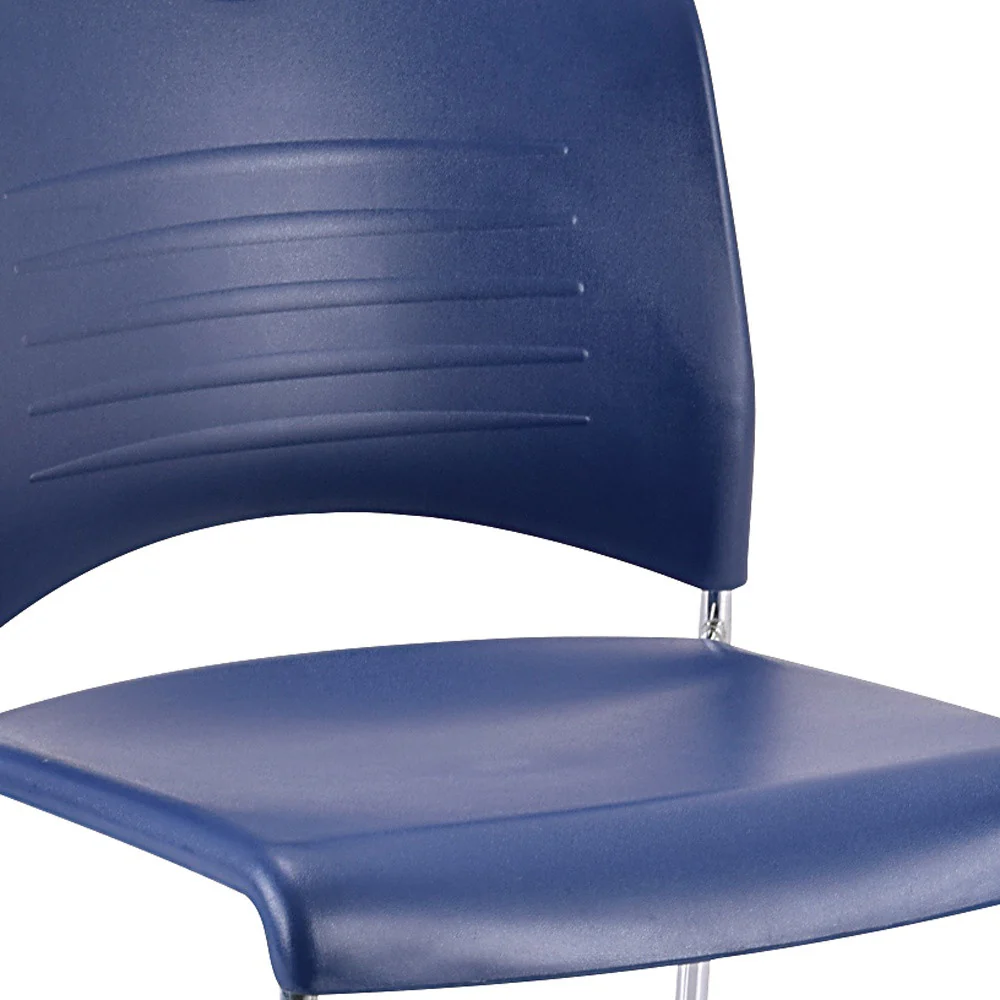 Professional Grade Set of 4 Black Plastic Guest Chairs By Homeroots - Image 10