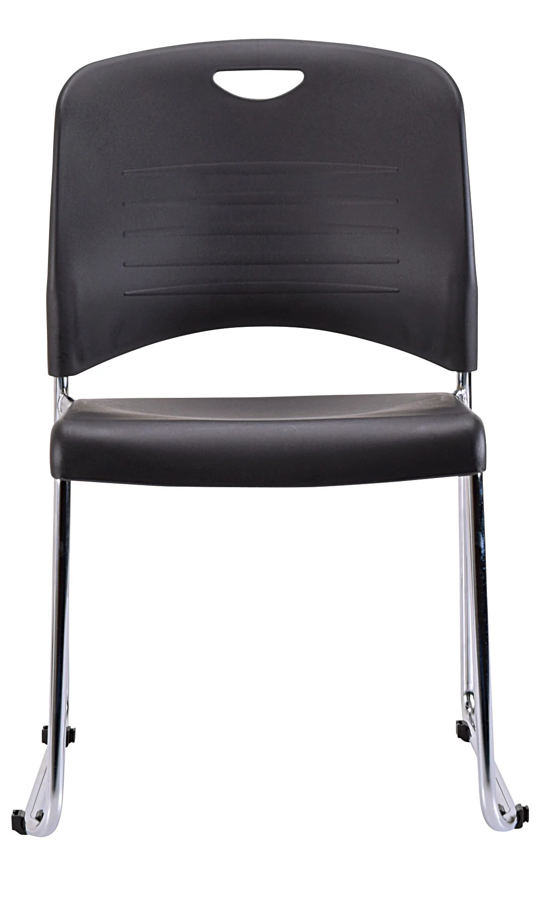 Professional Grade Set of 4 Black Plastic Guest Chairs By Homeroots - Image 3