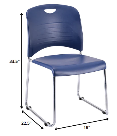 Professional Grade Set of 4 Black Plastic Guest Chairs By Homeroots - Image 7