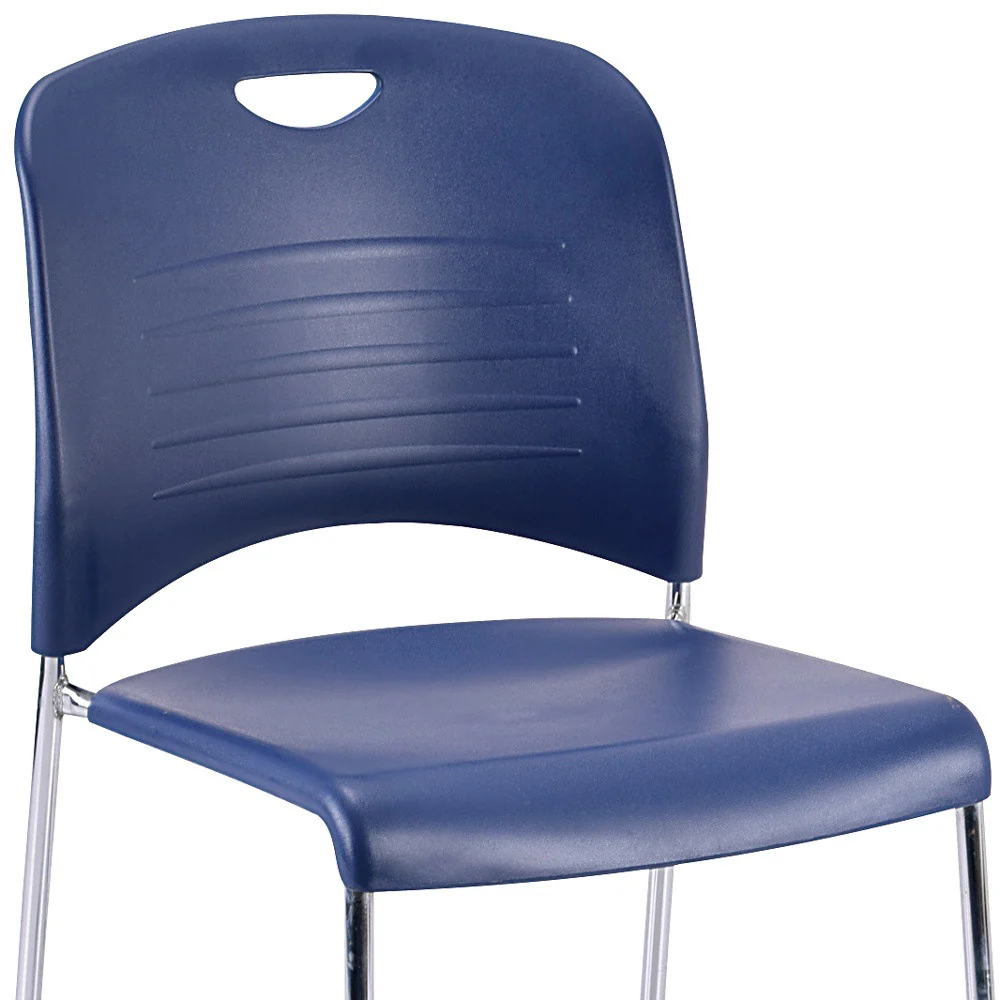 Professional Grade Set of 4 Black Plastic Guest Chairs By Homeroots - Image 9
