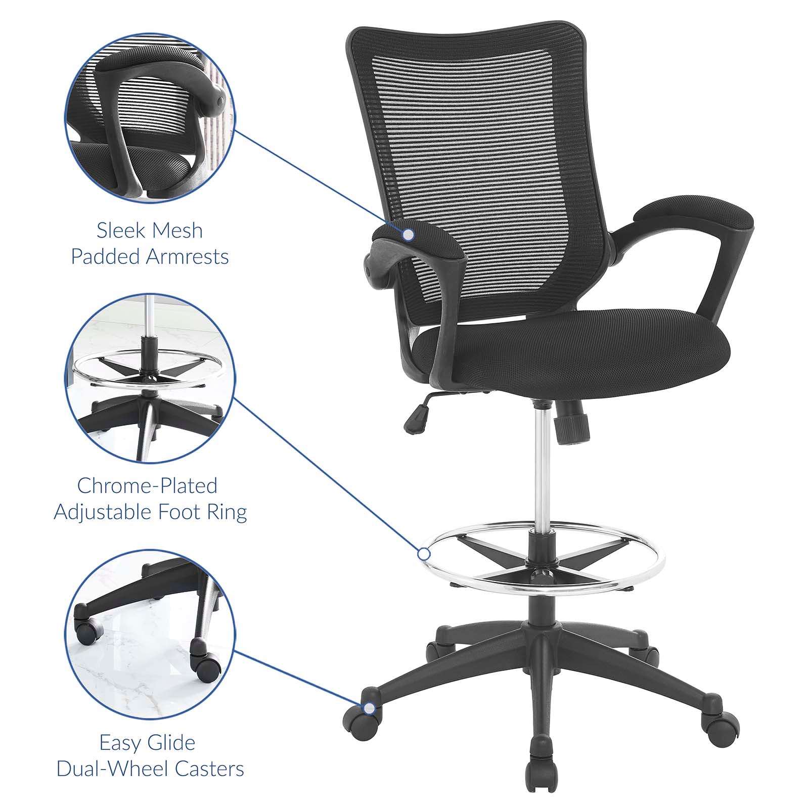 Project Drafting Chair By Modway - EEI-2287 - Image 6