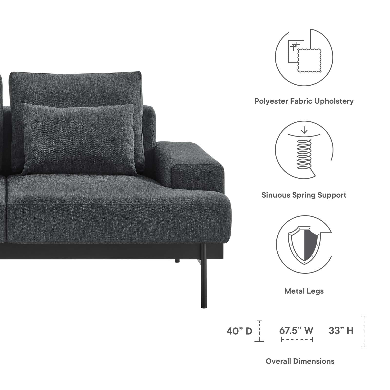Proximity Upholstered Fabric Loveseat By Modway - EEI-6215 - Image 14