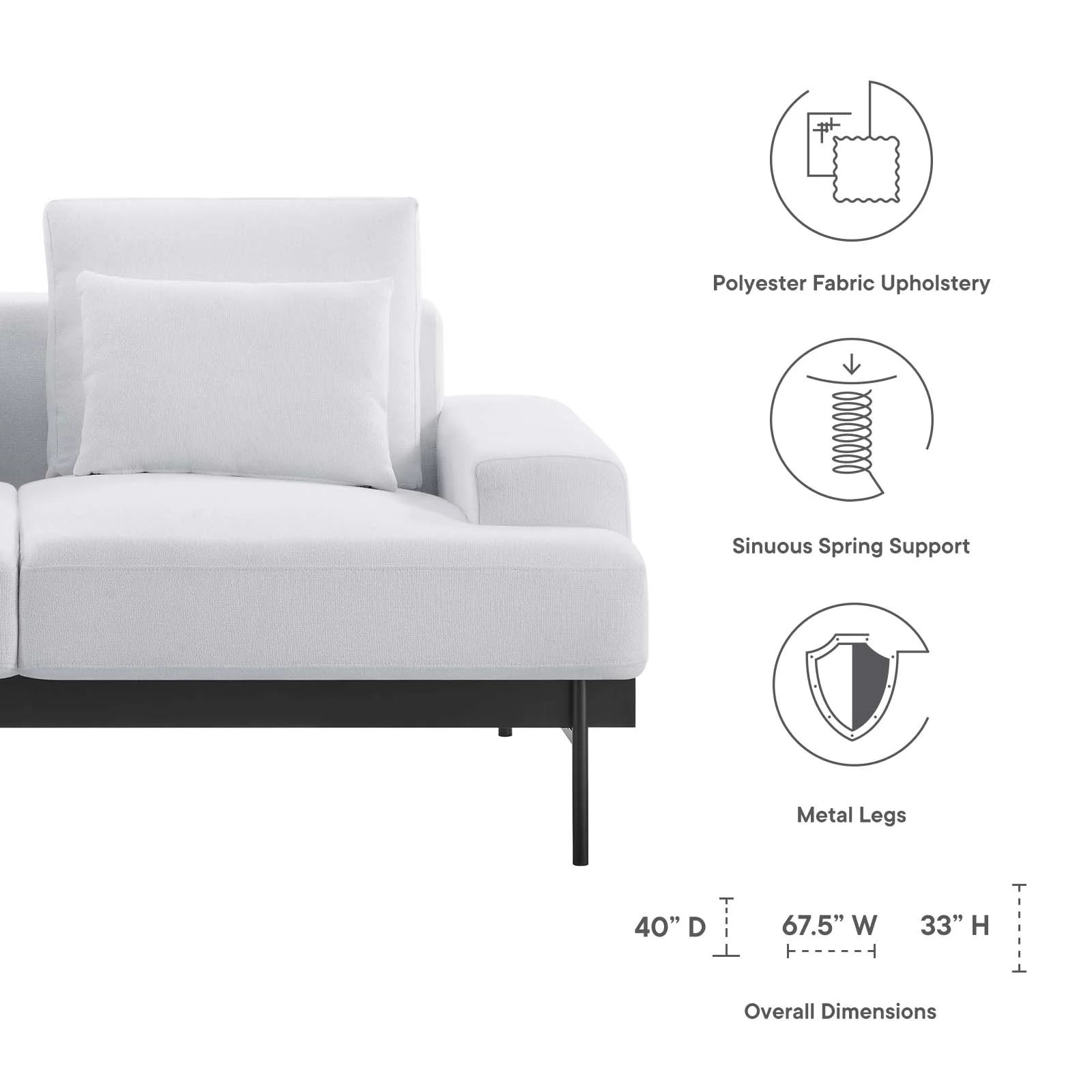 Proximity Upholstered Fabric Loveseat By Modway - EEI-6215 - Image 30