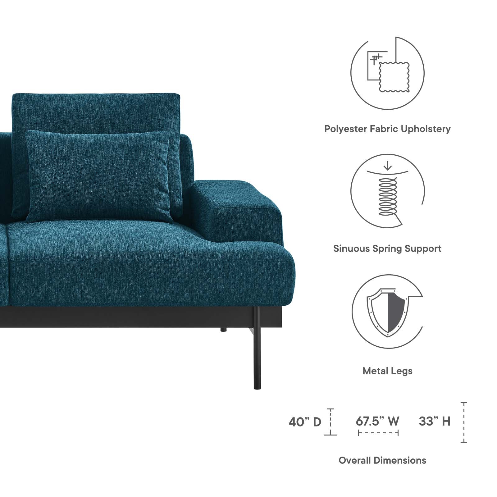 Proximity Upholstered Fabric Loveseat By Modway - EEI-6215 - Image 6