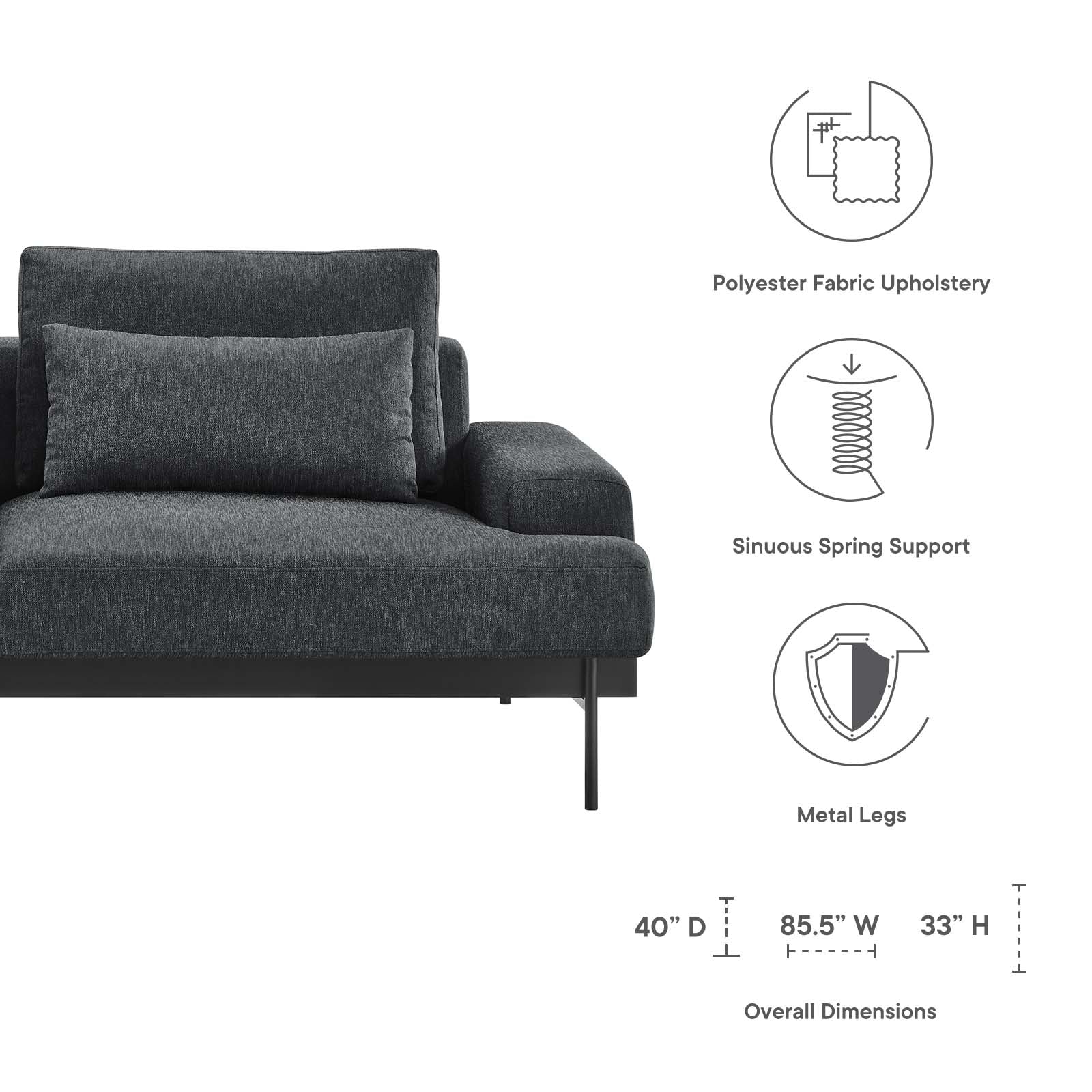 Proximity Upholstered Fabric Sofa By Modway - EEI-6214 - Image 15