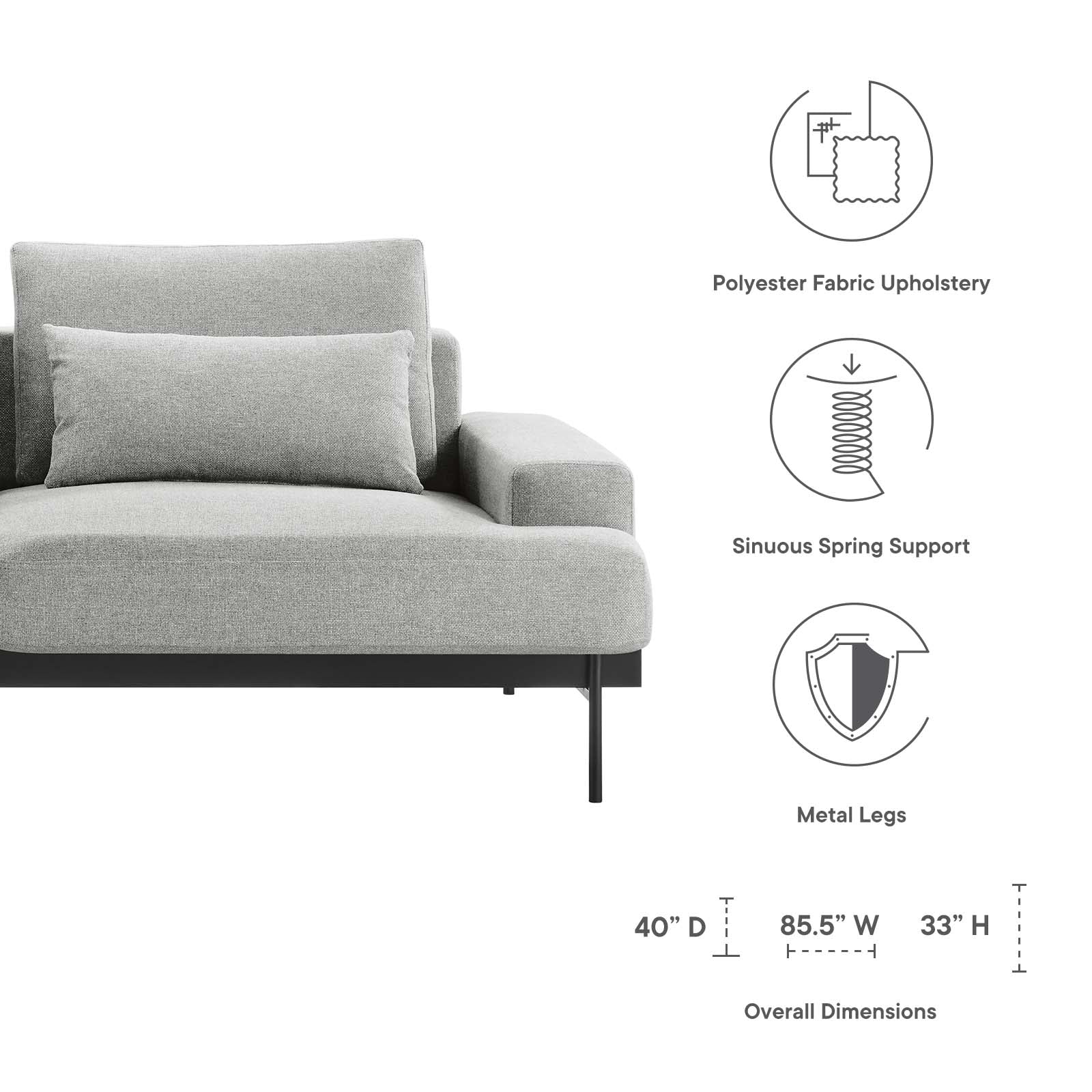Proximity Upholstered Fabric Sofa By Modway - EEI-6214 - Image 23