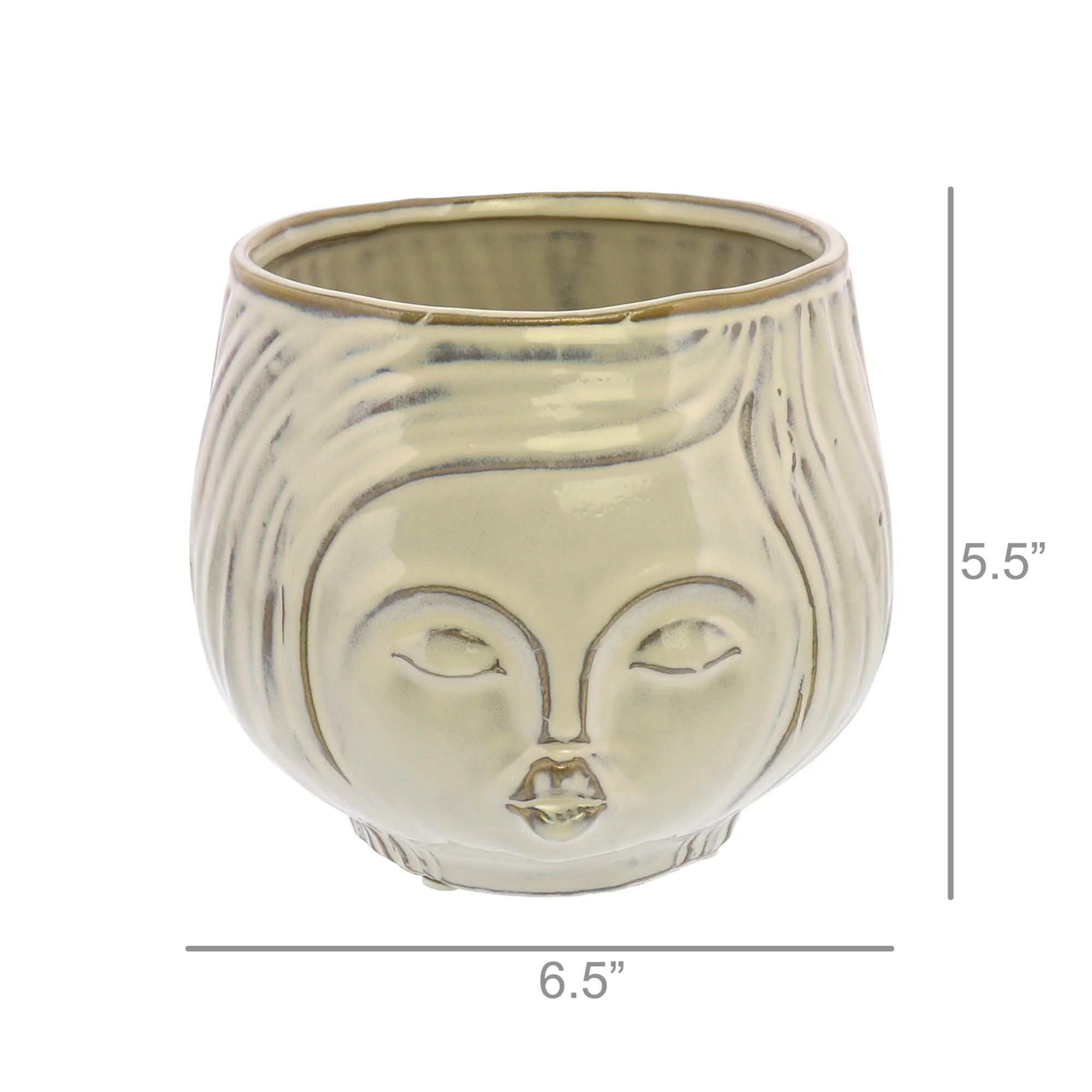 Pucker Up Ceramic Vase - Fancy White Set Of 2 By HomArt - Image 4