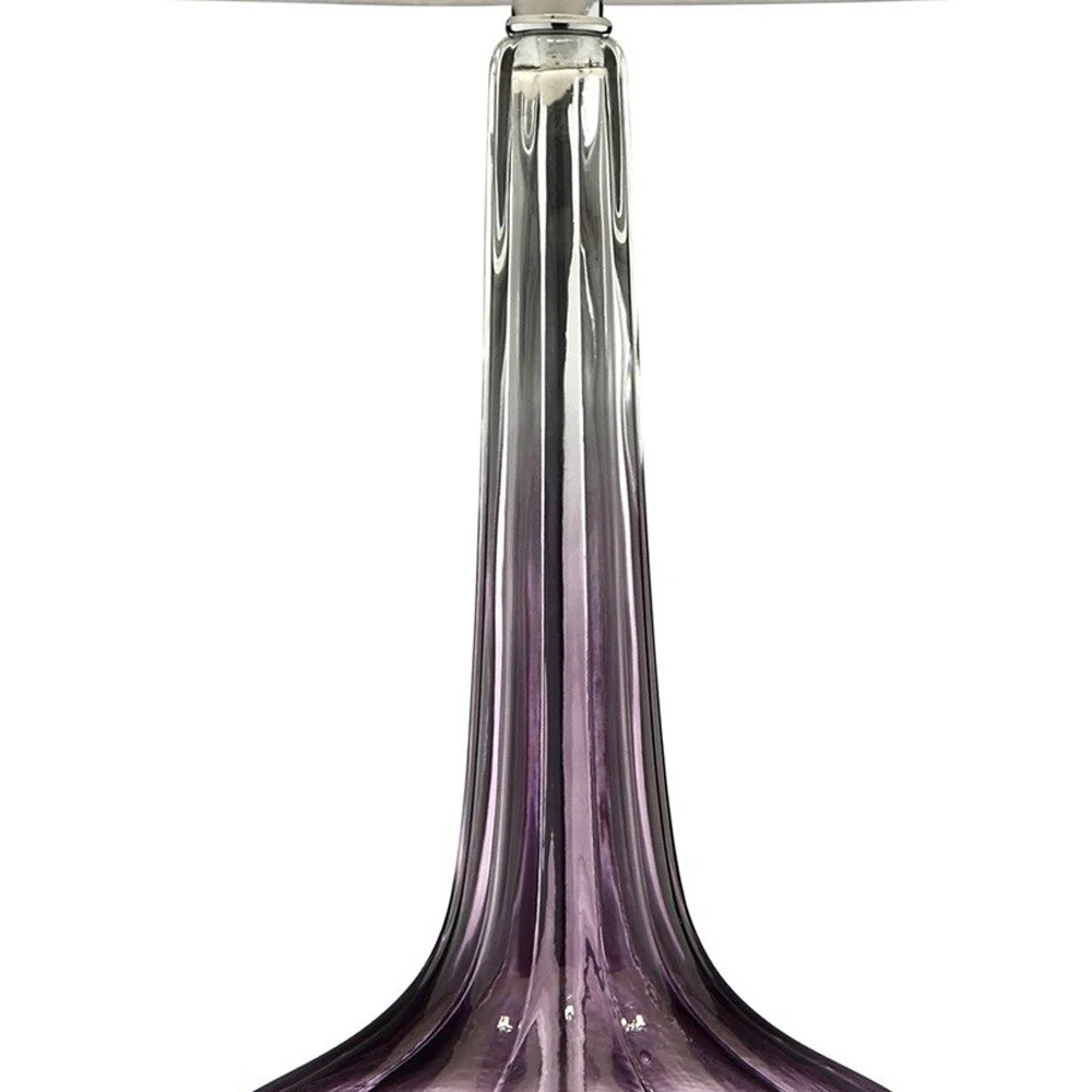 Purple Ombre Glass Goblet Table Lamp By Homeroots - Image 4