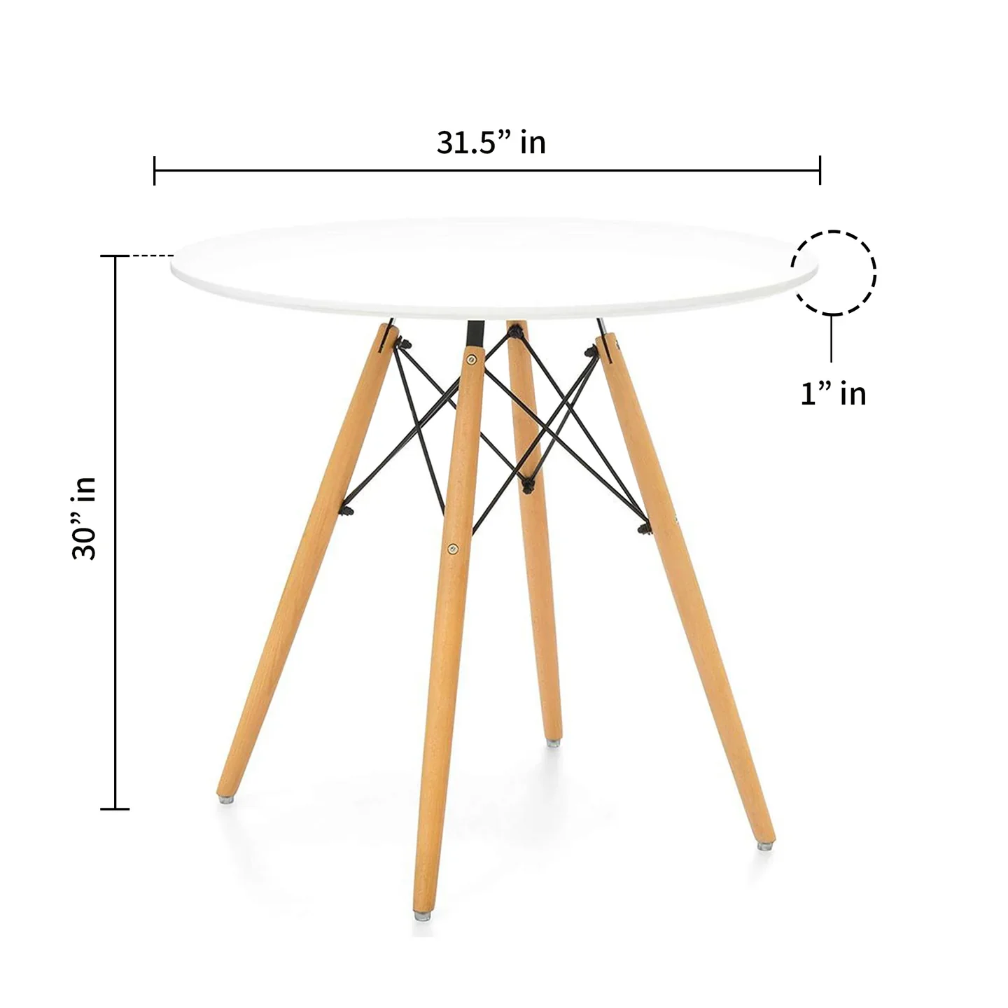 Pyramid 32" Round Dining Table By World Modern Design - Image 2