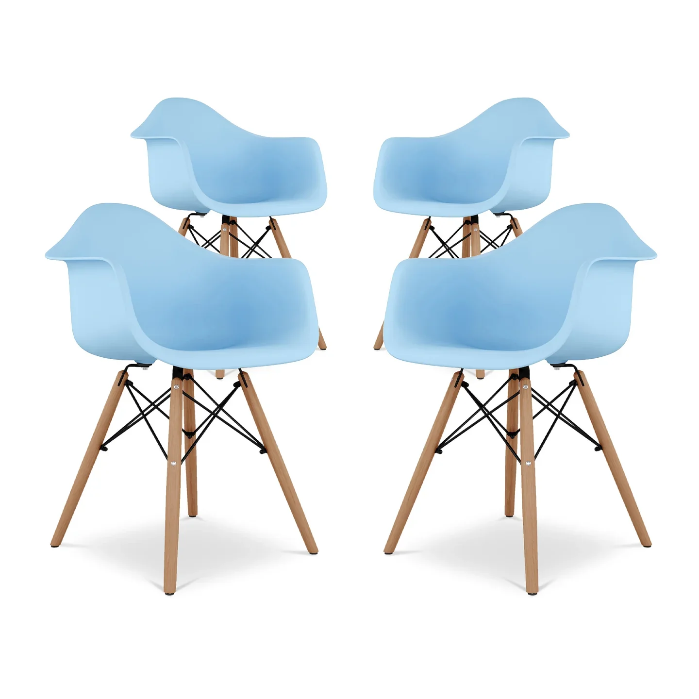 Pyramid Armchair, Blue By World Modern Design - Image 7