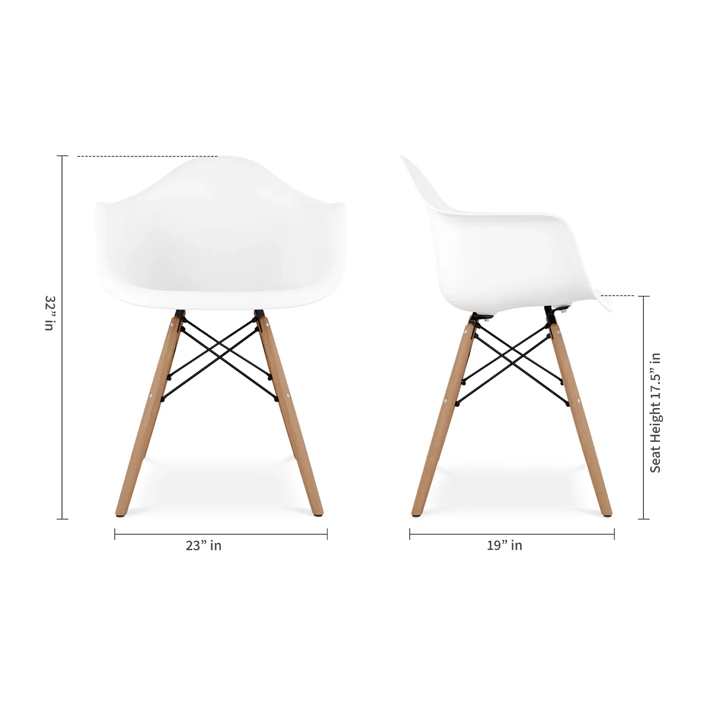 Pyramid Armchair, White By World Modern Design - Image 5