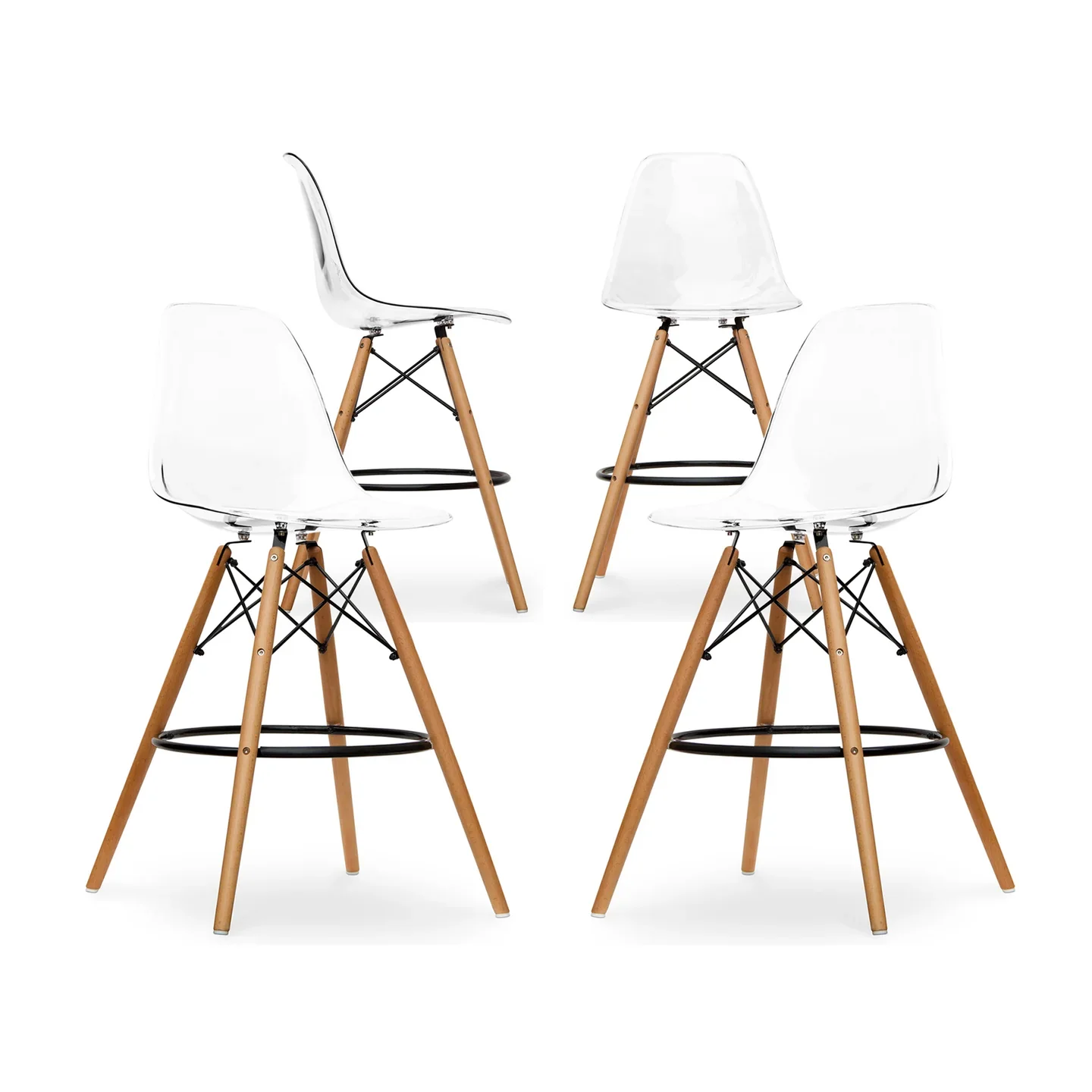 Pyramid Counter Stool, Clear By World Modern Design - Image 7