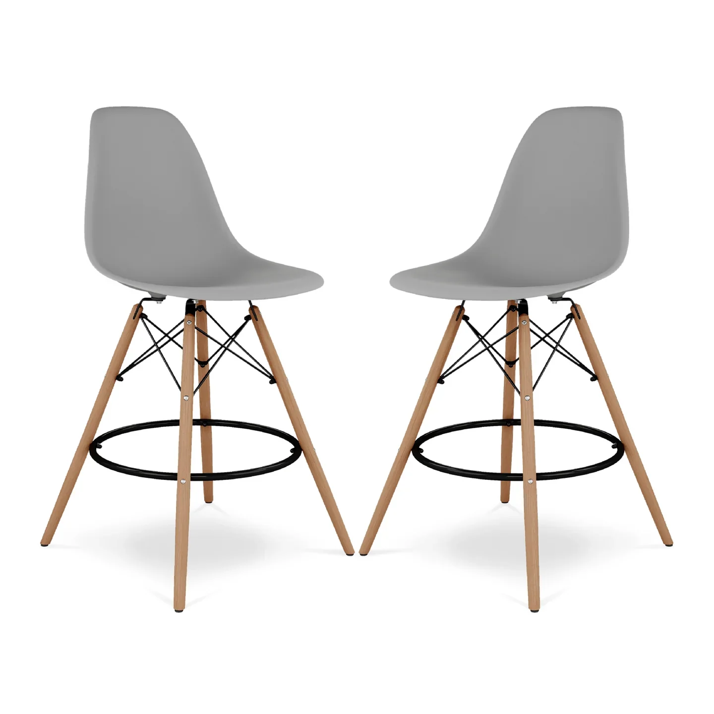 Pyramid Counter Stool, Gray By World Modern Design - Image 6