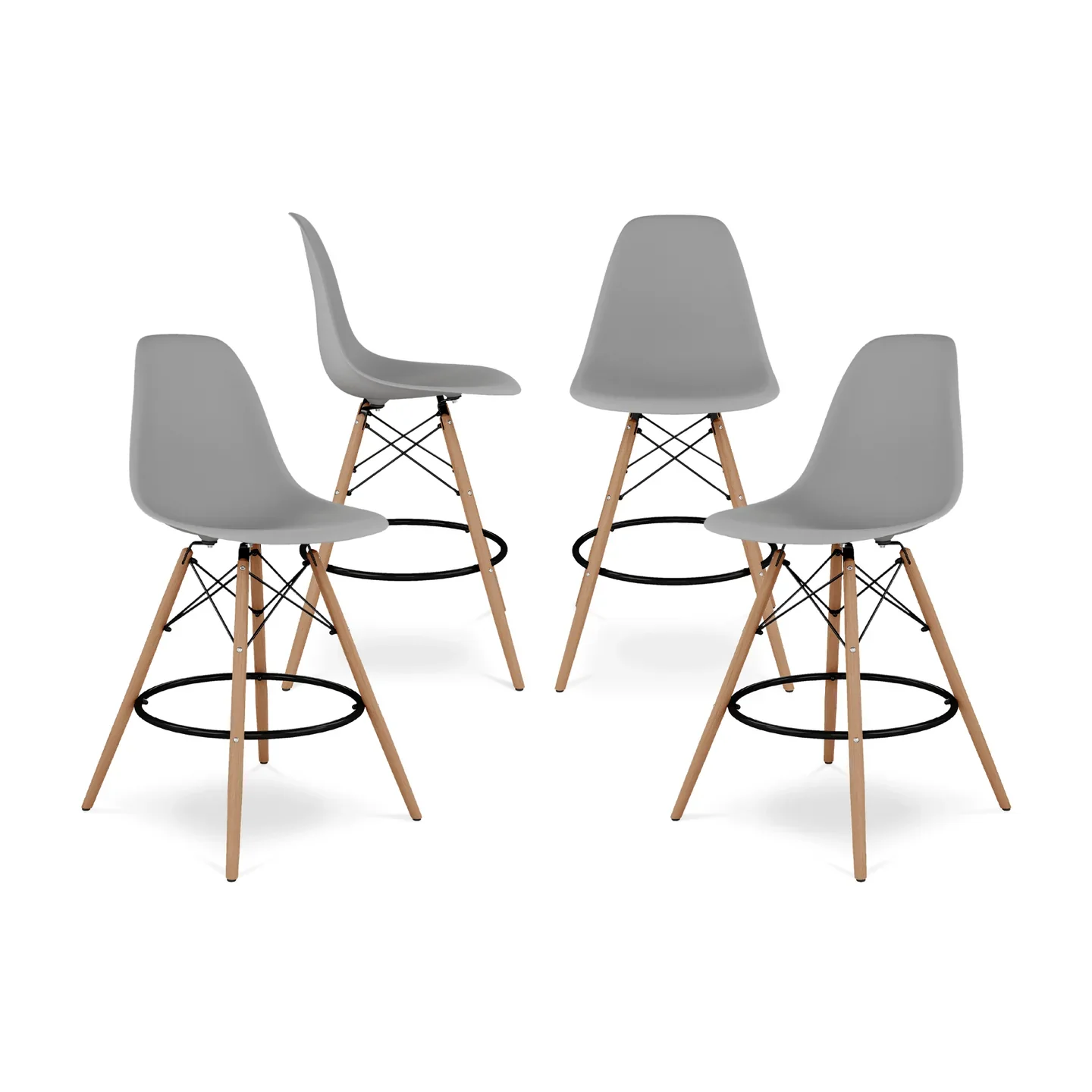 Pyramid Counter Stool, Gray By World Modern Design - Image 7