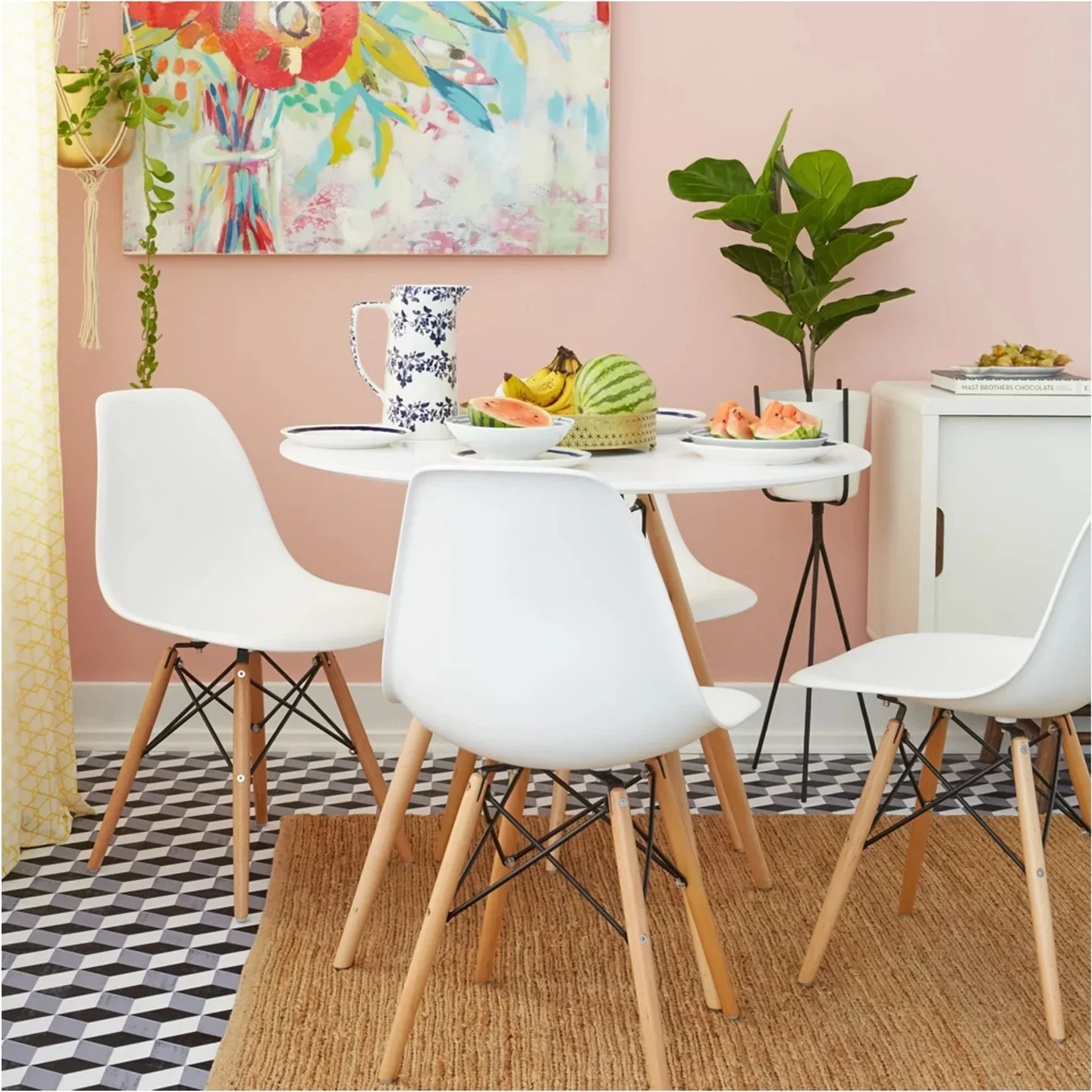 Pyramid Dining Chair, White By World Modern Design - Image 6