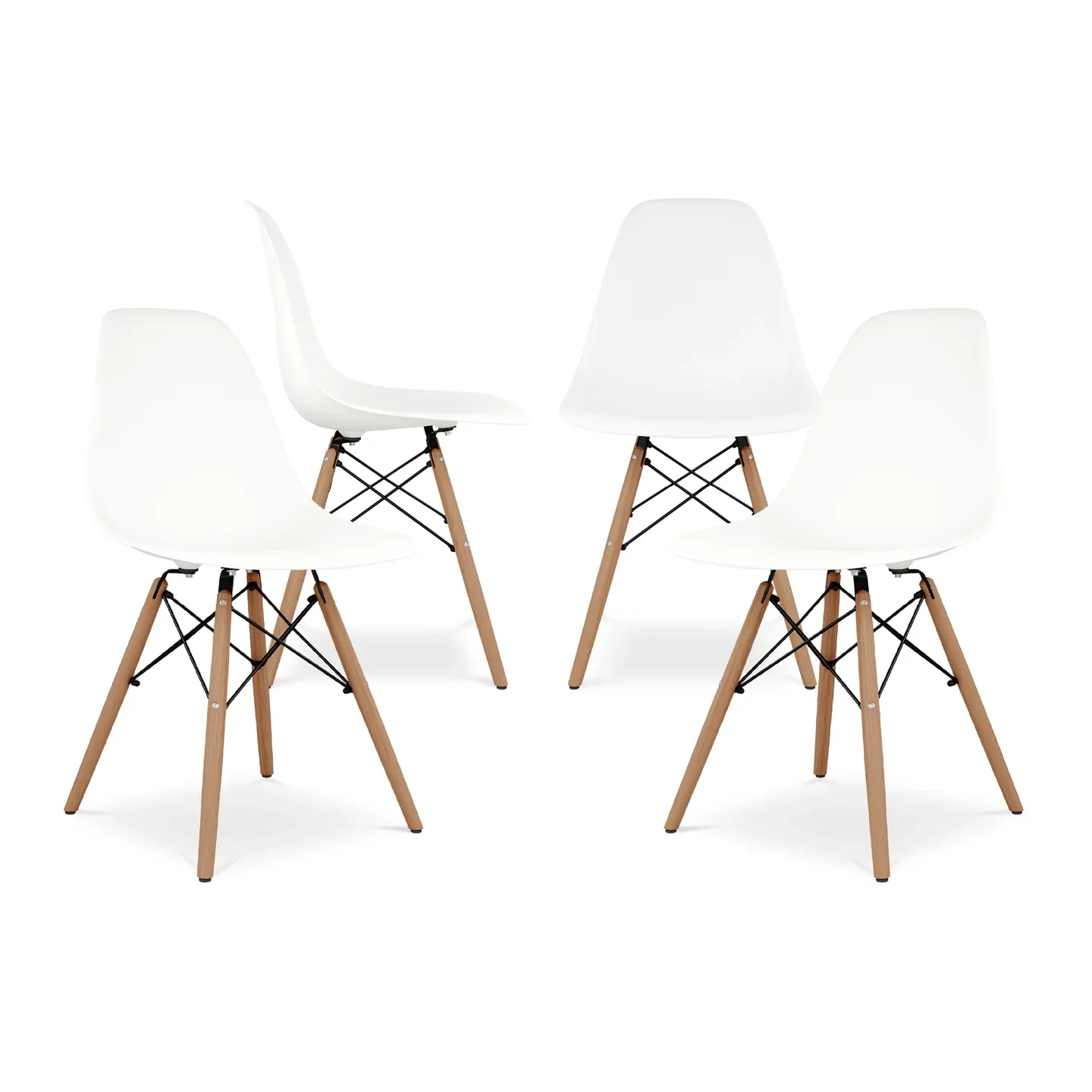 Pyramid Dining Chair, White By World Modern Design - Image 8