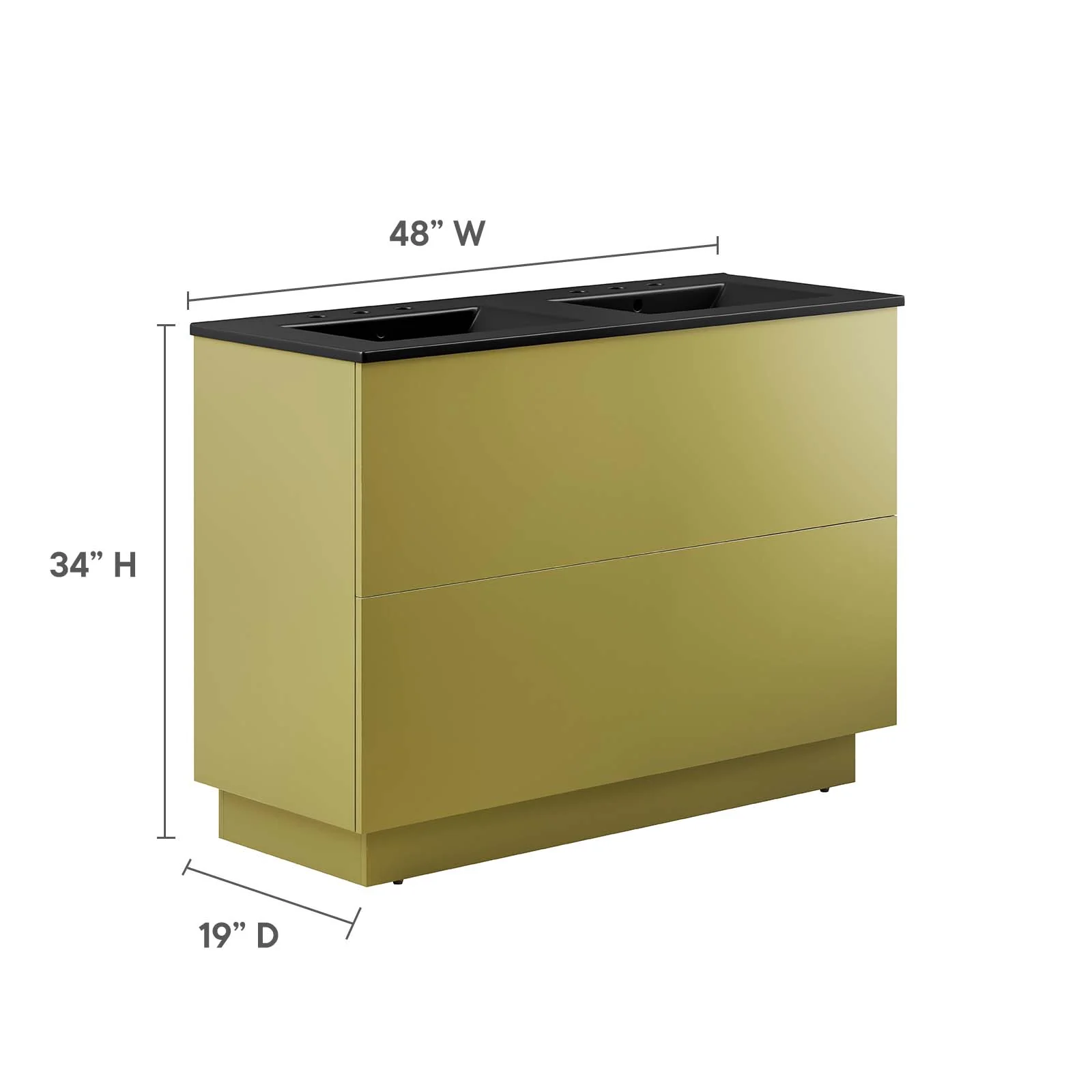 Quantum 48" Double Sink Bathroom Vanity By Modway - EEI-6434 - Image 5