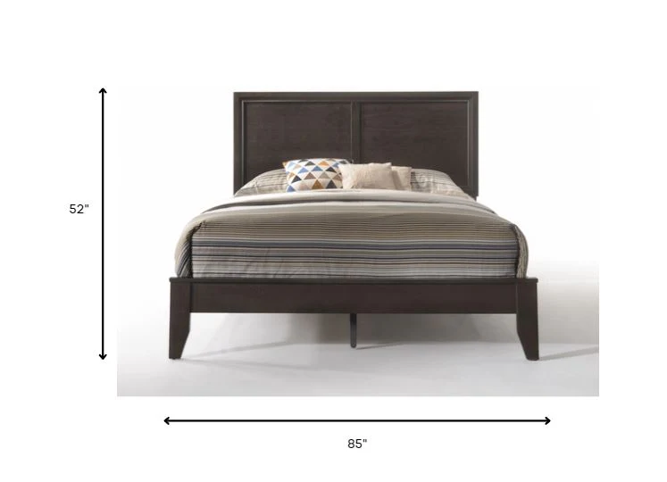 Queen Espresso Bed By Homeroots - Image 4