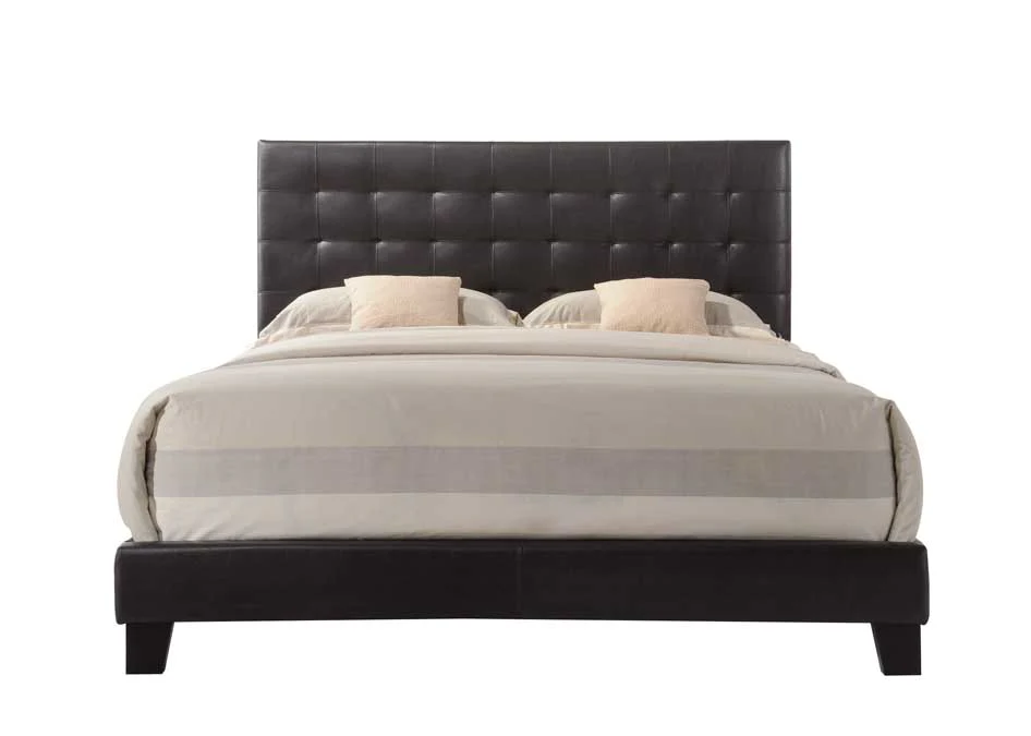 Queen Espresso Pu Bed By Homeroots - 286157 - Image 3