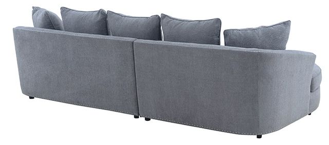 Queenly Gray Fabric Uphostered Corner Sofa By Armen Living - Image 4