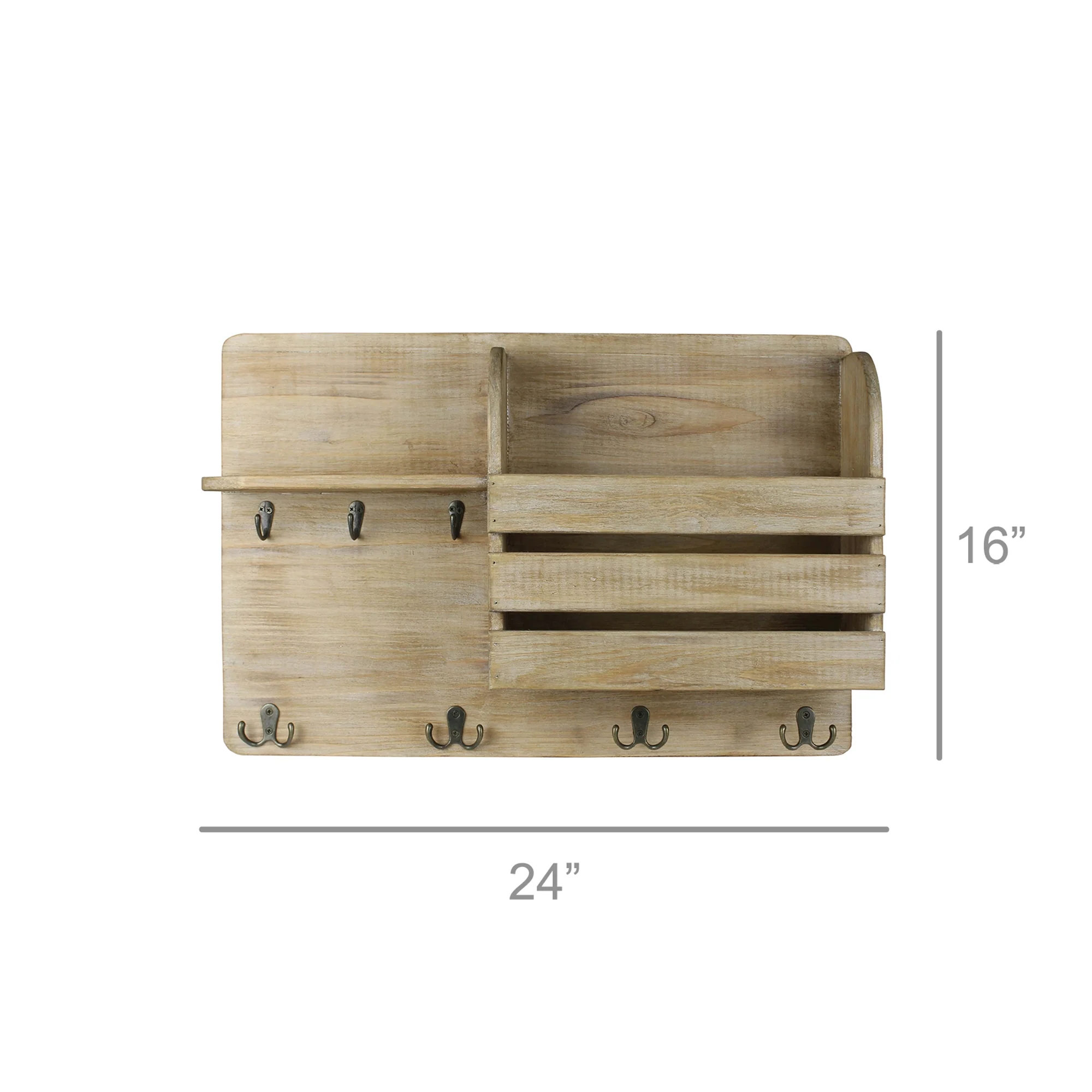 Quince Wall Shelf Organizer, Wood By HomArt - Image 3