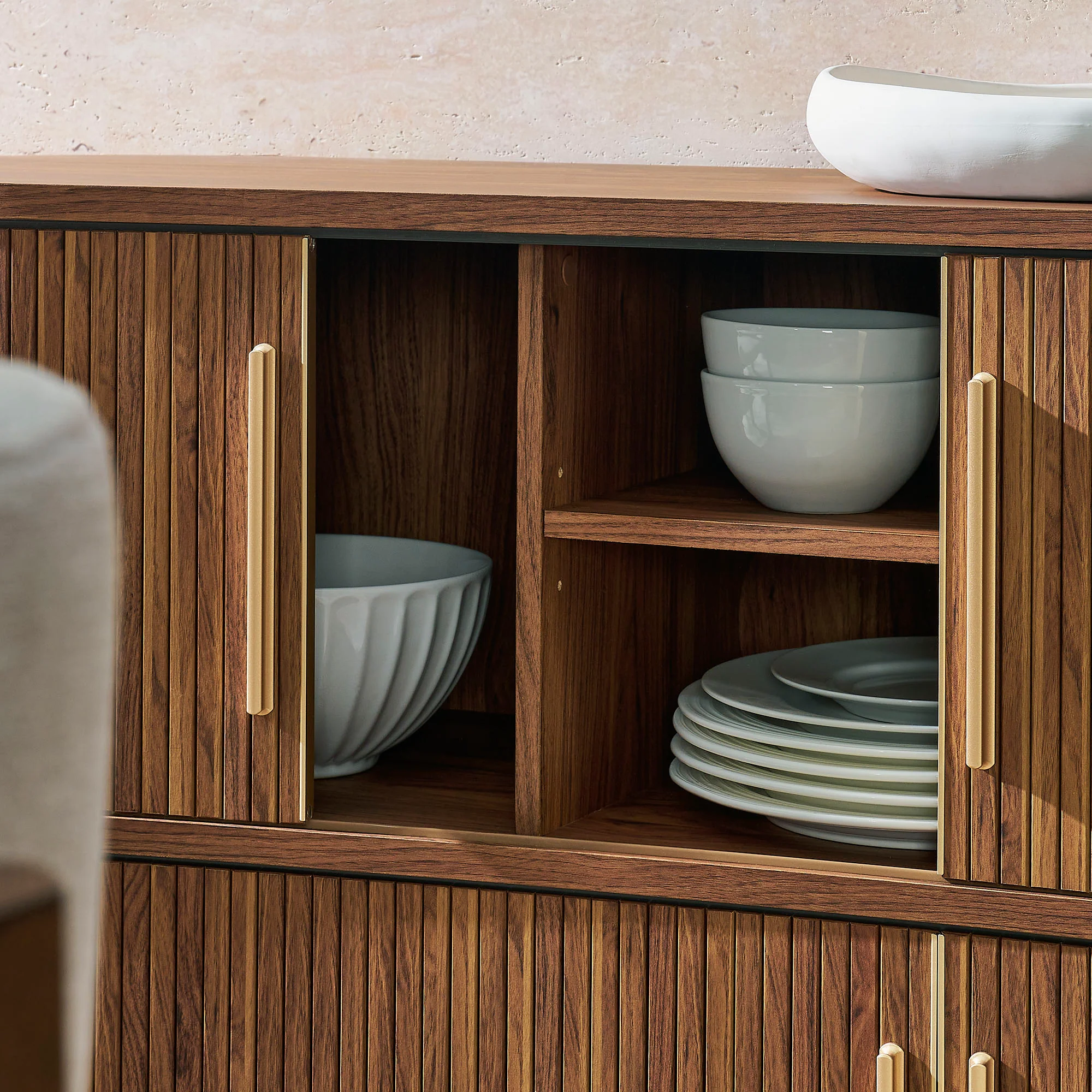 Radcliffe 63" Curved Fluted Sideboard Buffet Cabinet by Modway - Image 6
