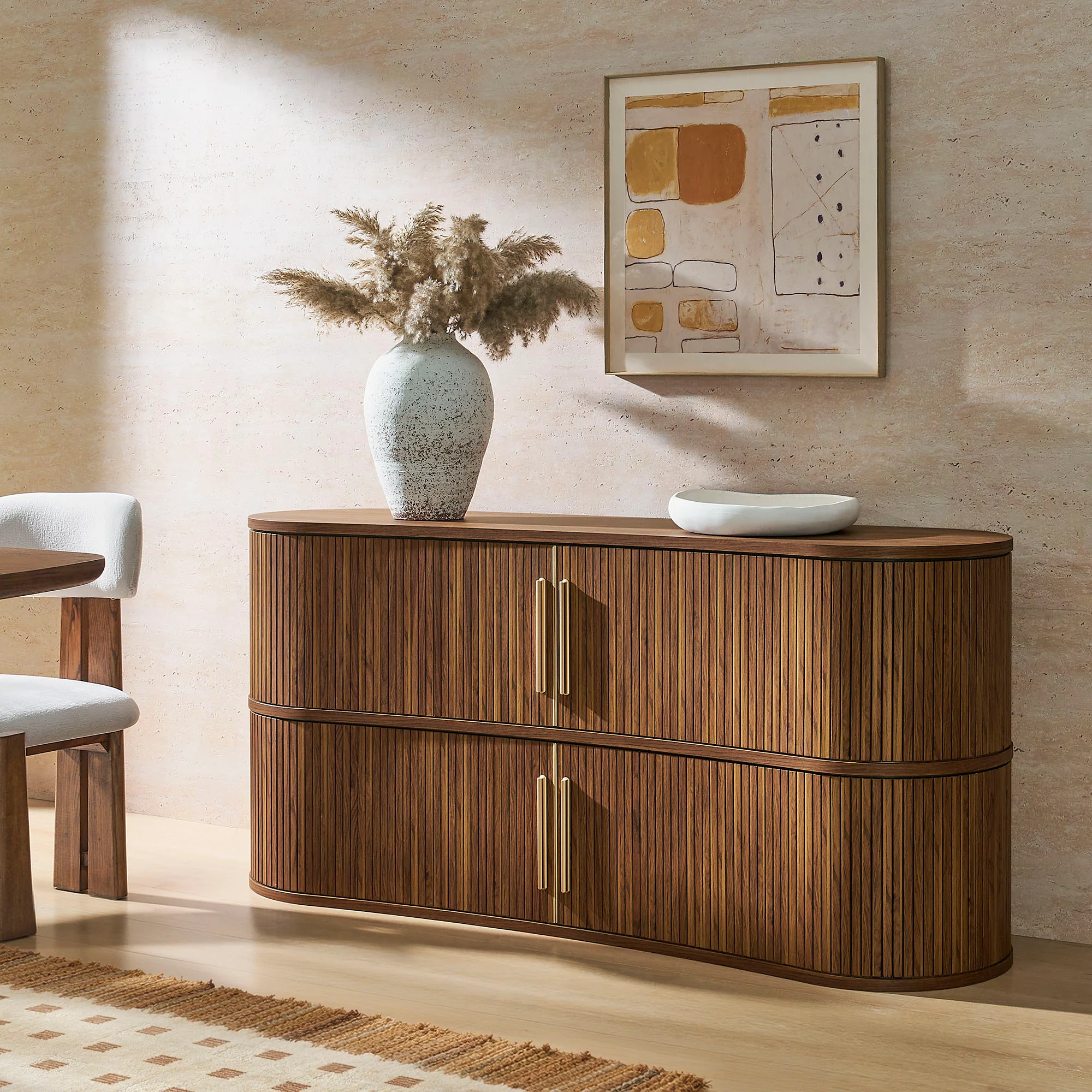 Radcliffe 63" Curved Fluted Sideboard Buffet Cabinet by Modway - Image 7