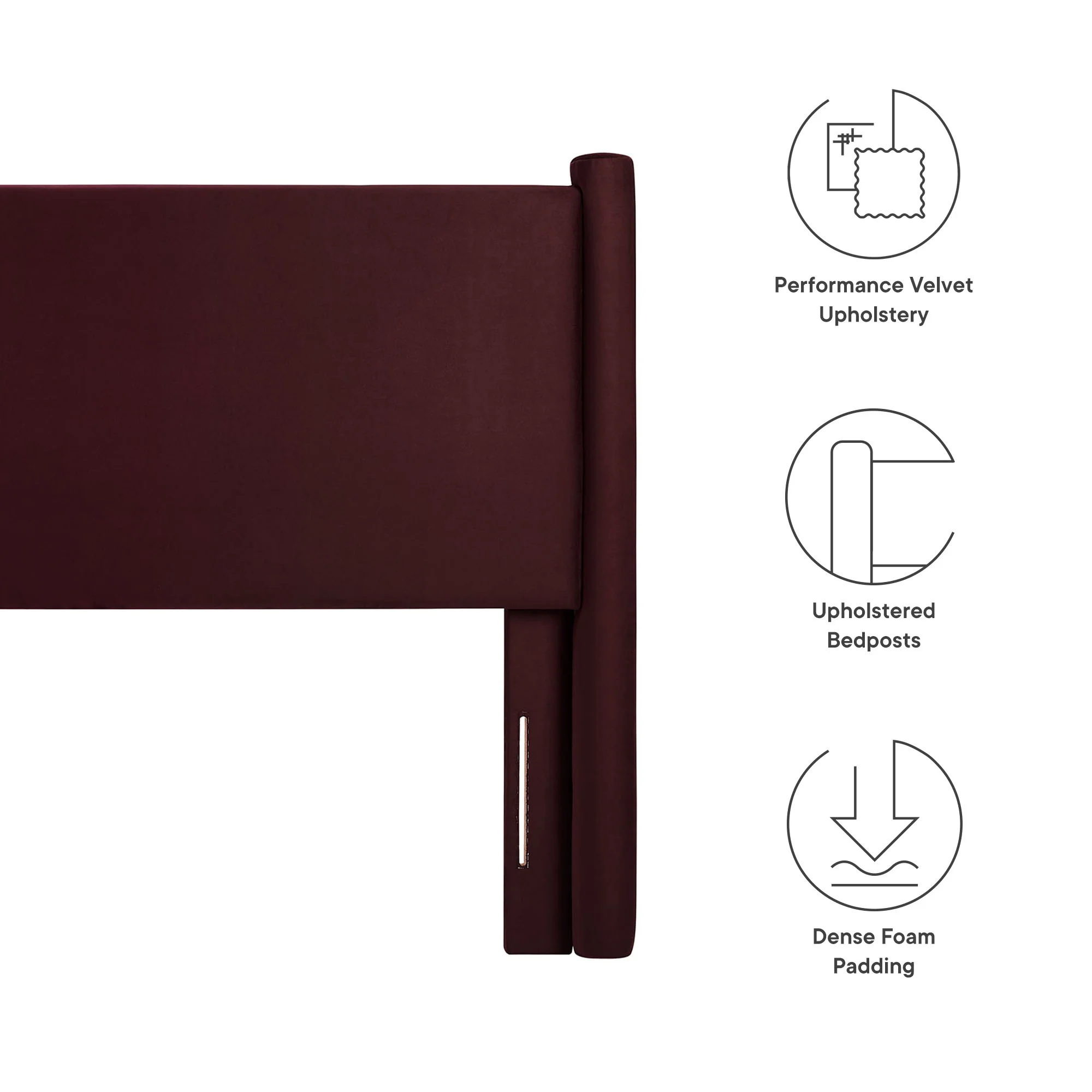 Rael Performance Velvet Full Headboard by Modway - Image 20