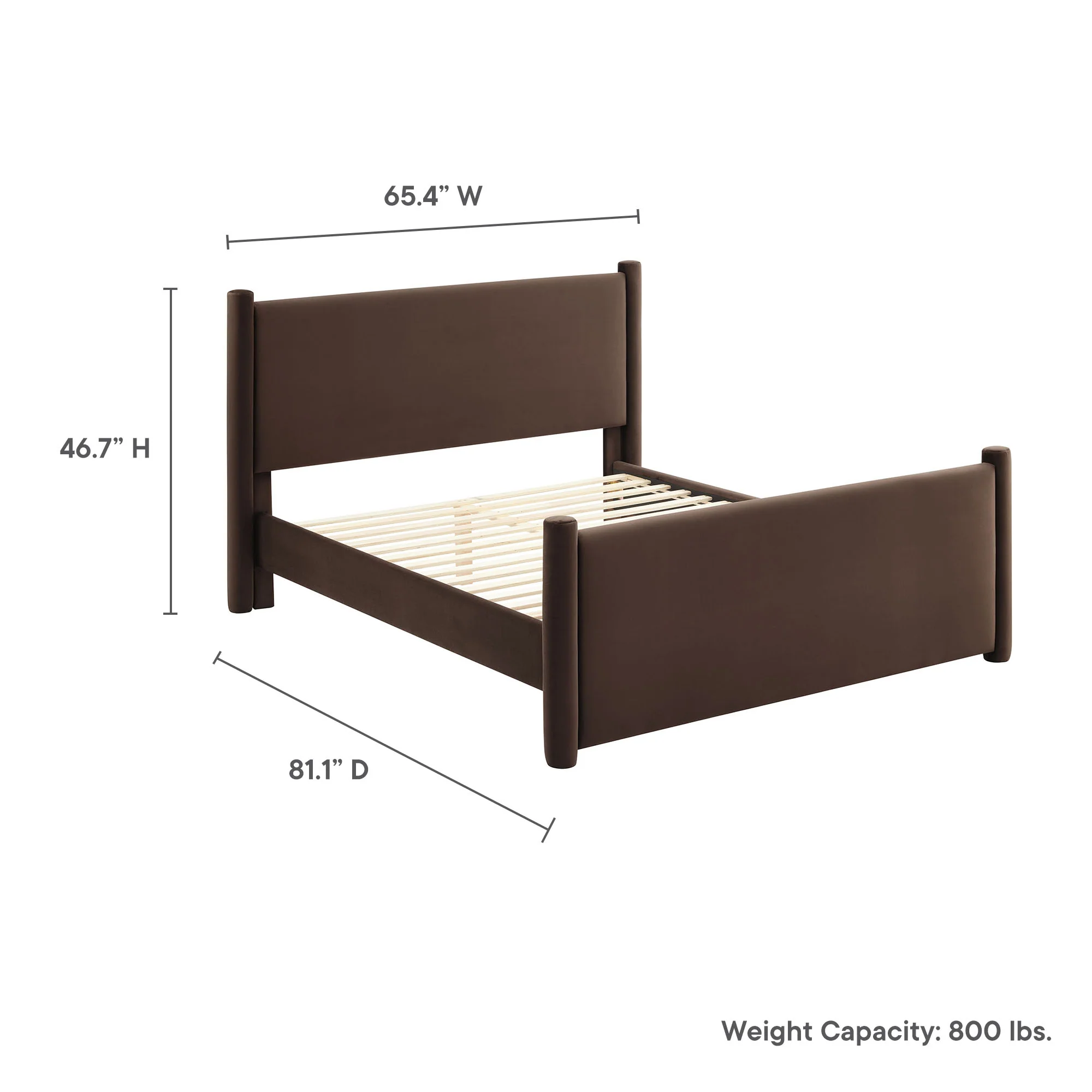 Rael Performance Velvet Full Platform Bed by Modway - Image 18