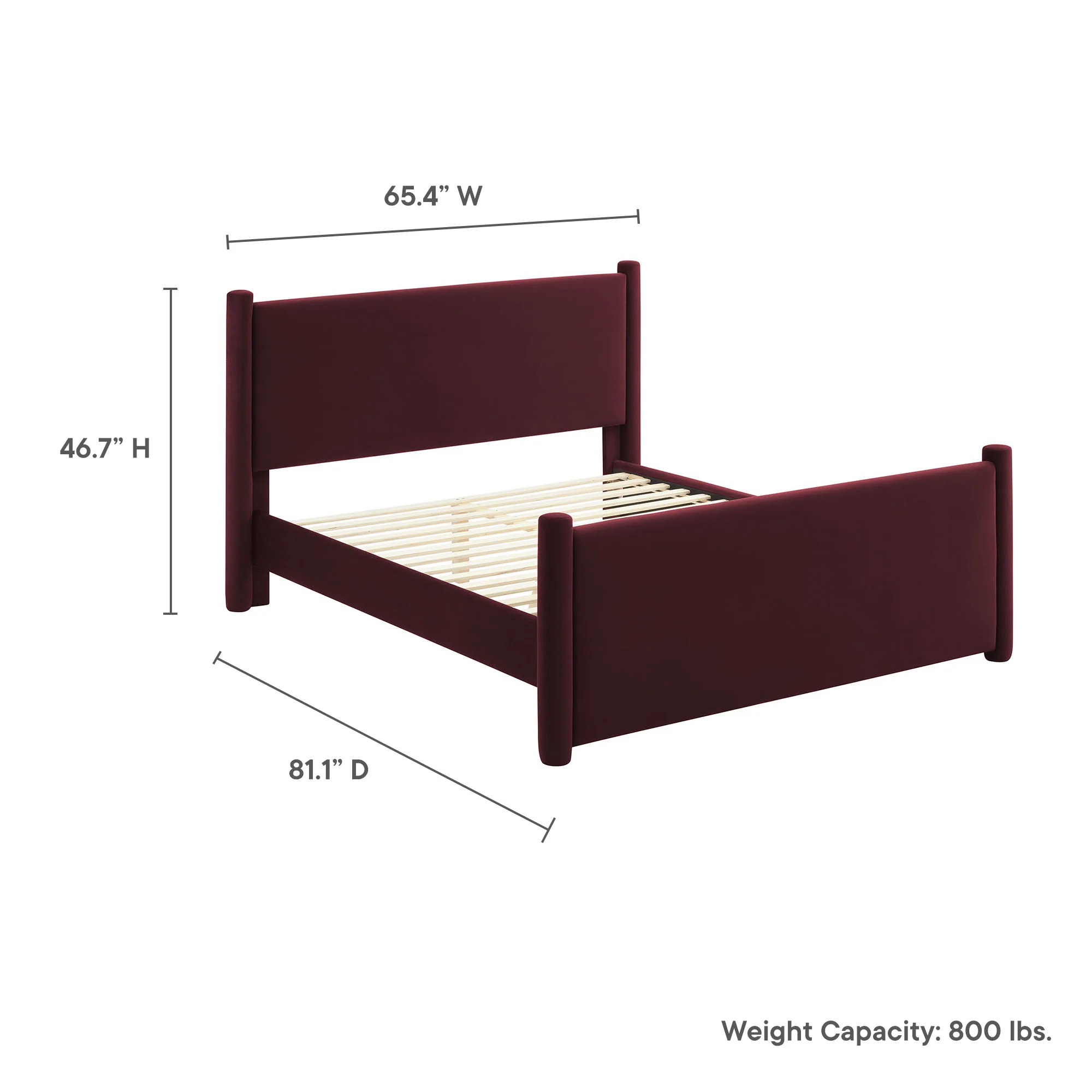 Rael Performance Velvet Full Platform Bed by Modway - Image 27