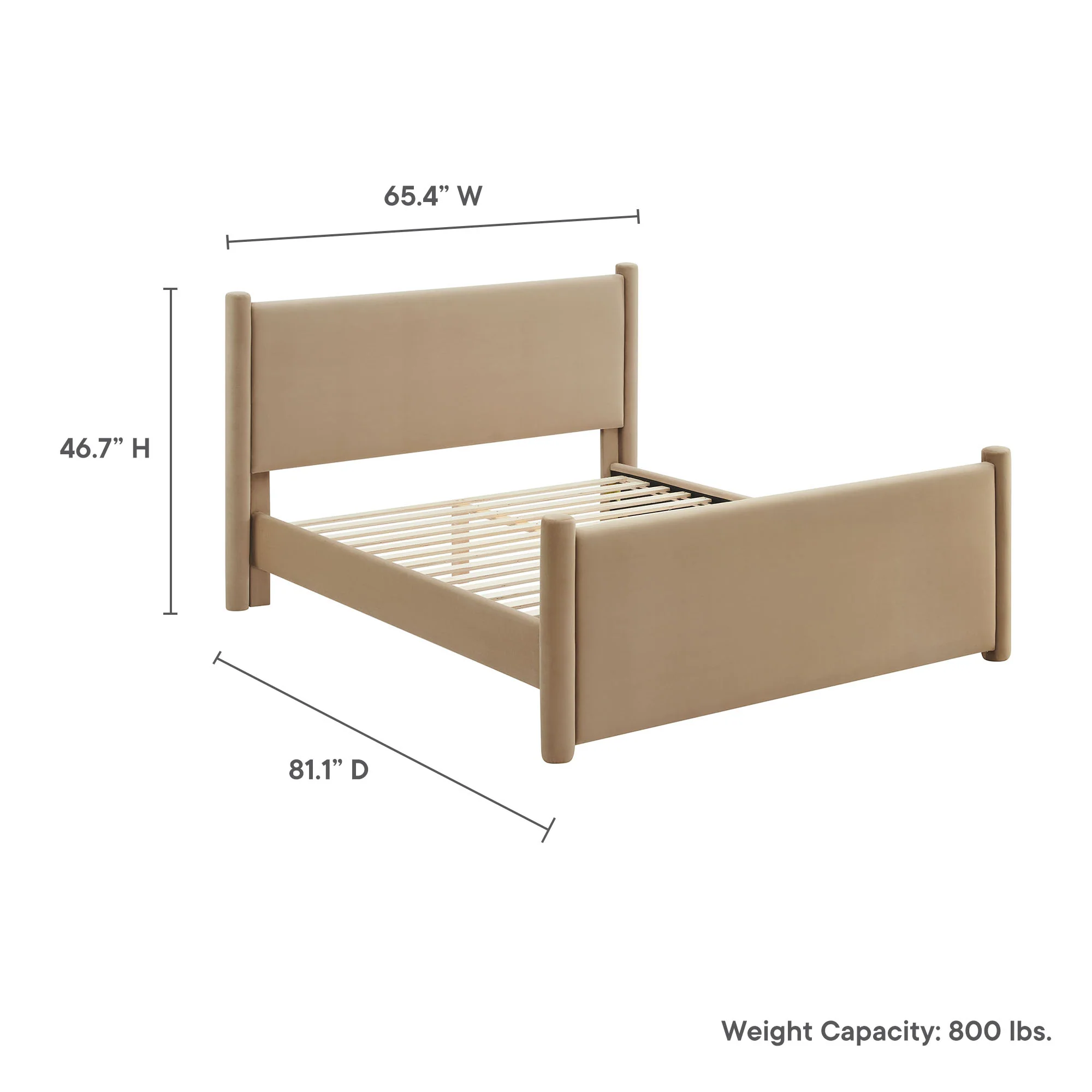 Rael Performance Velvet Full Platform Bed by Modway - Image 36