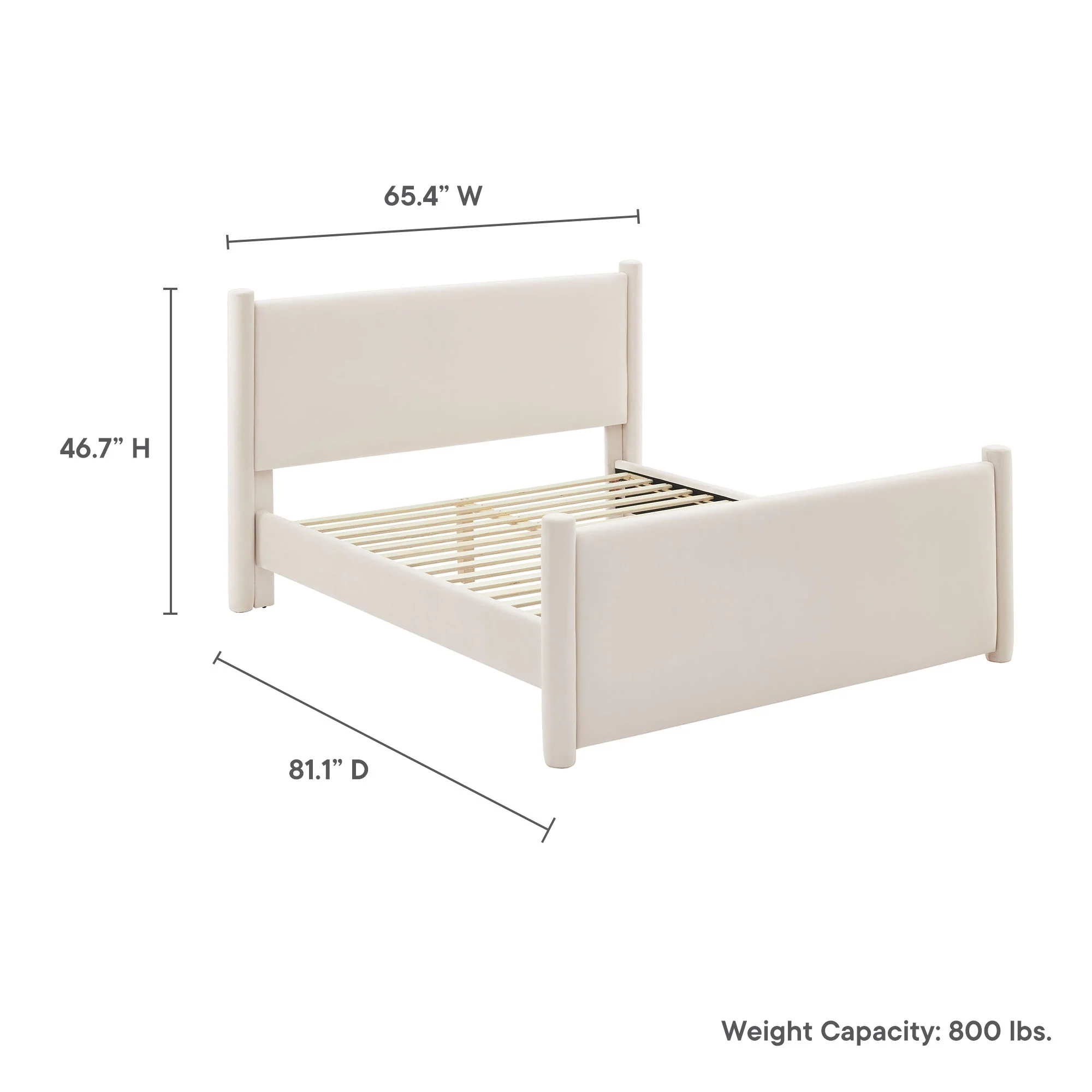 Rael Performance Velvet Full Platform Bed by Modway - Image 9