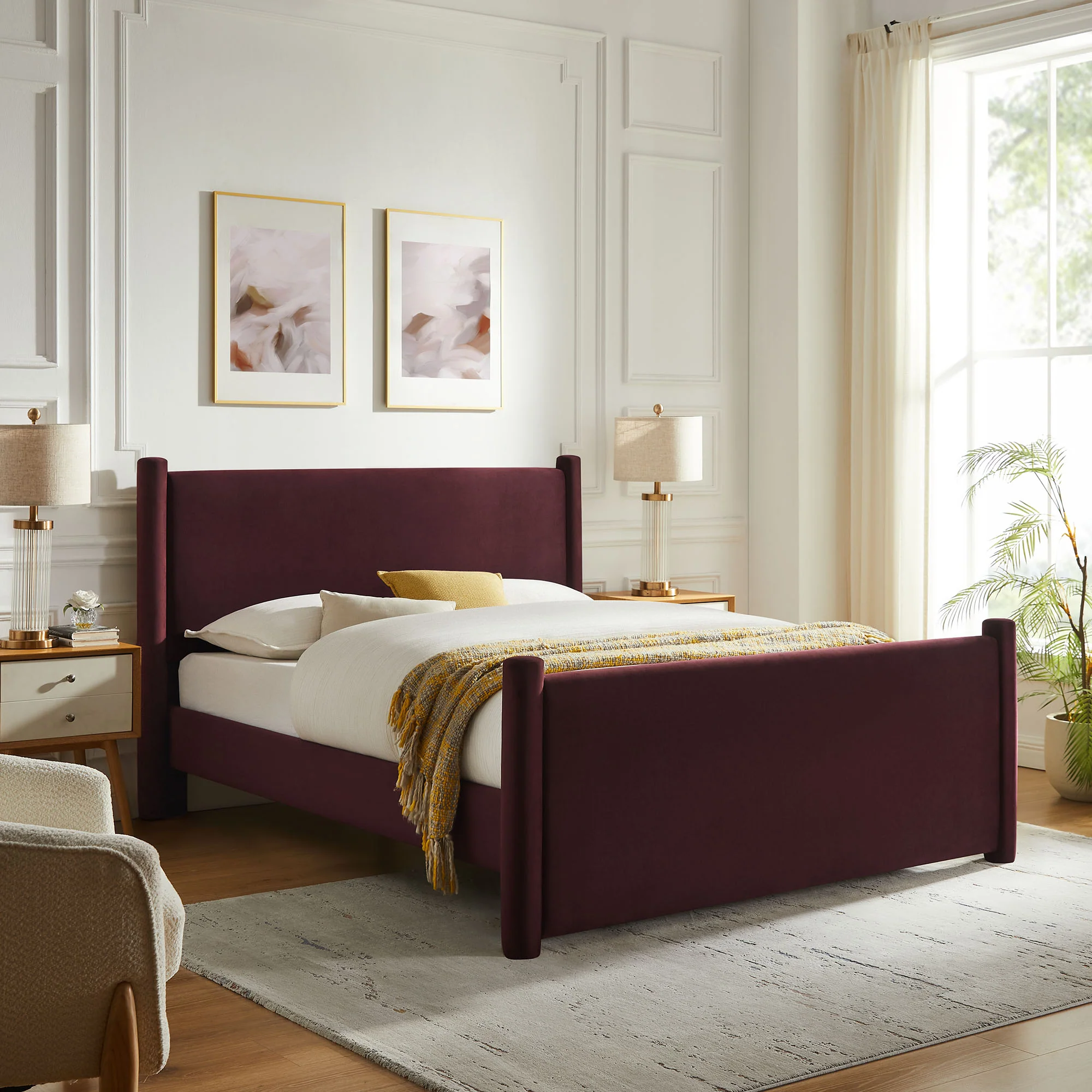 Rael Performance Velvet King Platform Bed by Modway - Image 25