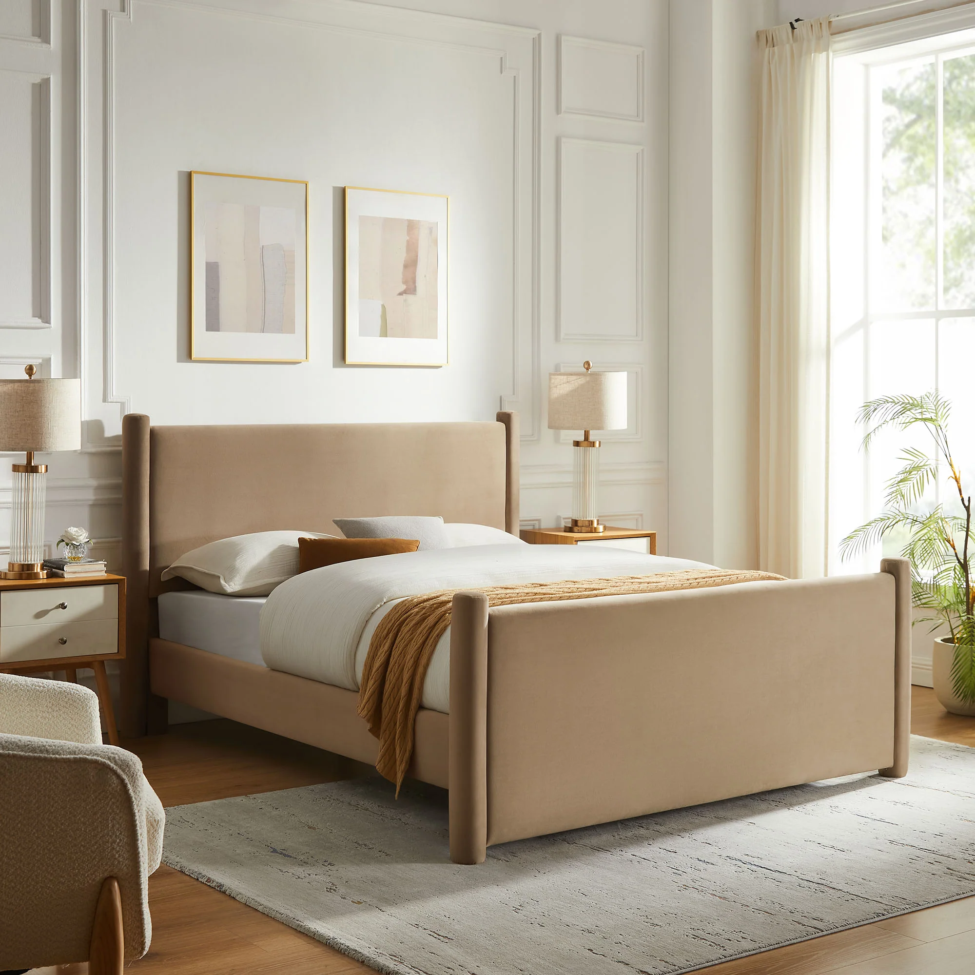 Rael Performance Velvet King Platform Bed by Modway - Image 34