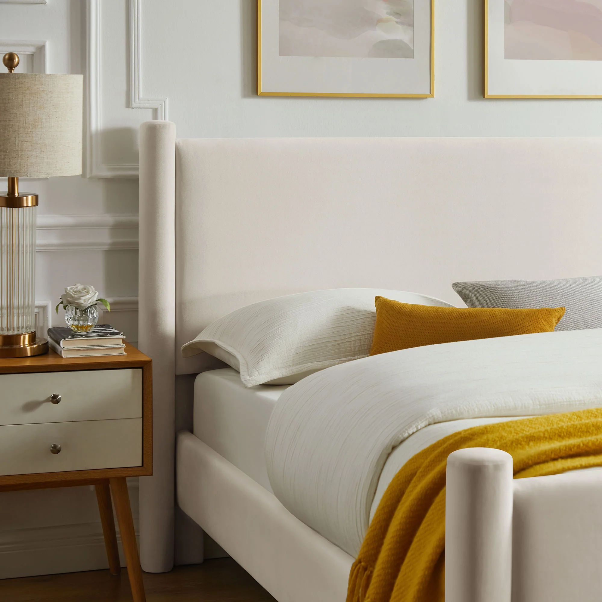 Rael Performance Velvet King Platform Bed by Modway - Image 7