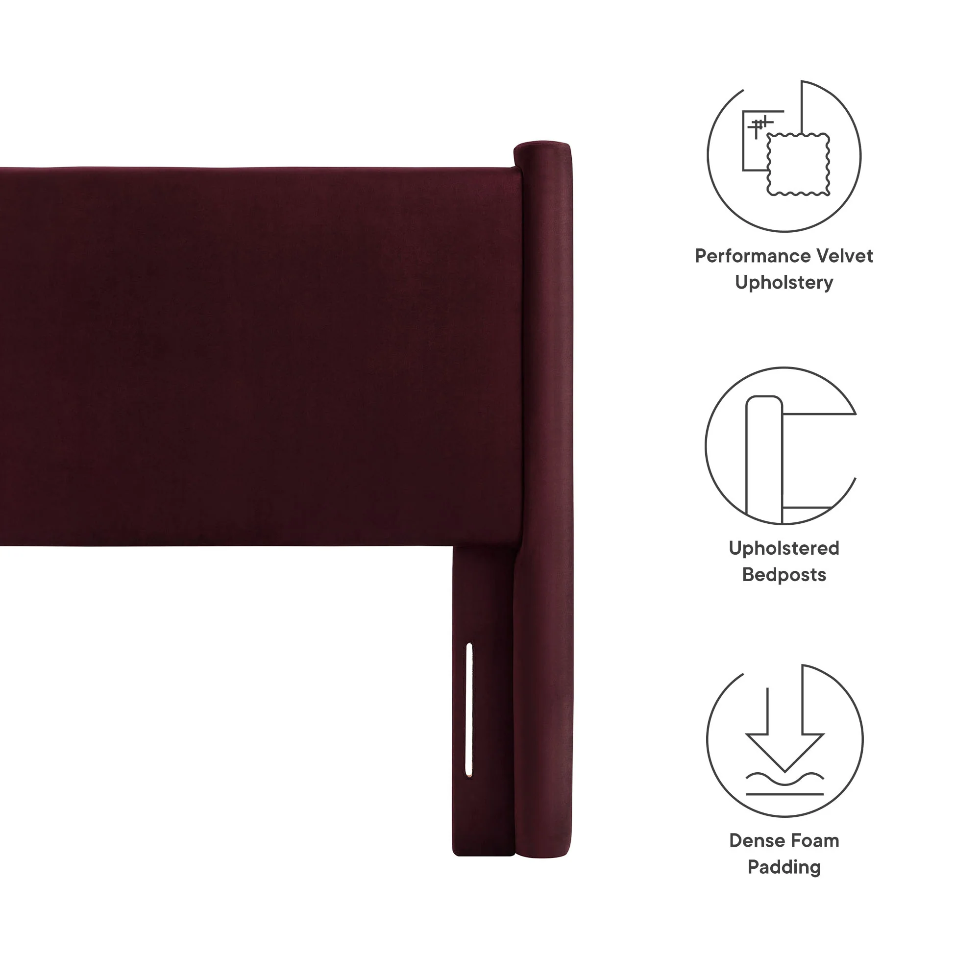 Rael Performance Velvet Twin Headboard by Modway - Image 20