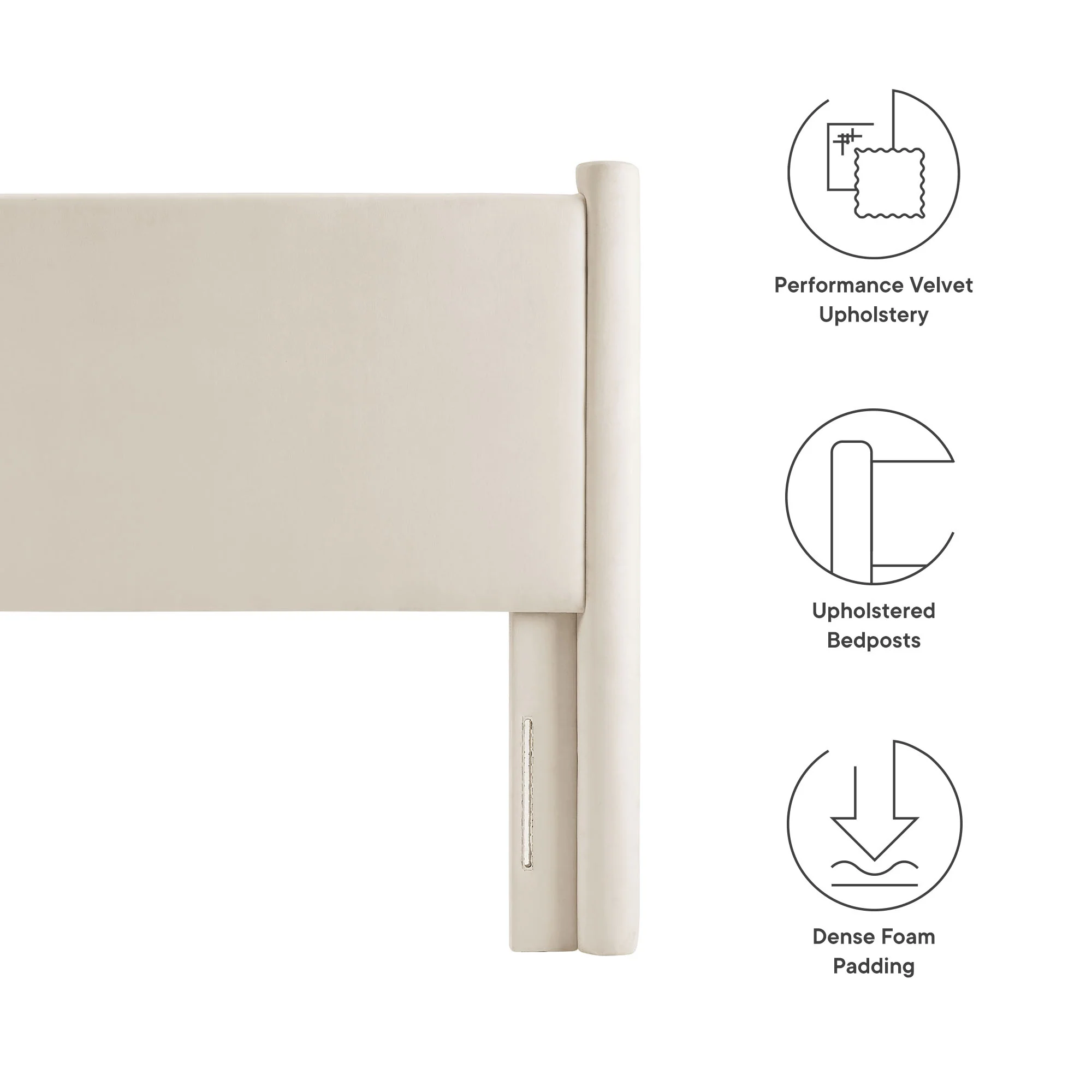 Rael Performance Velvet Twin Headboard by Modway - Image 6