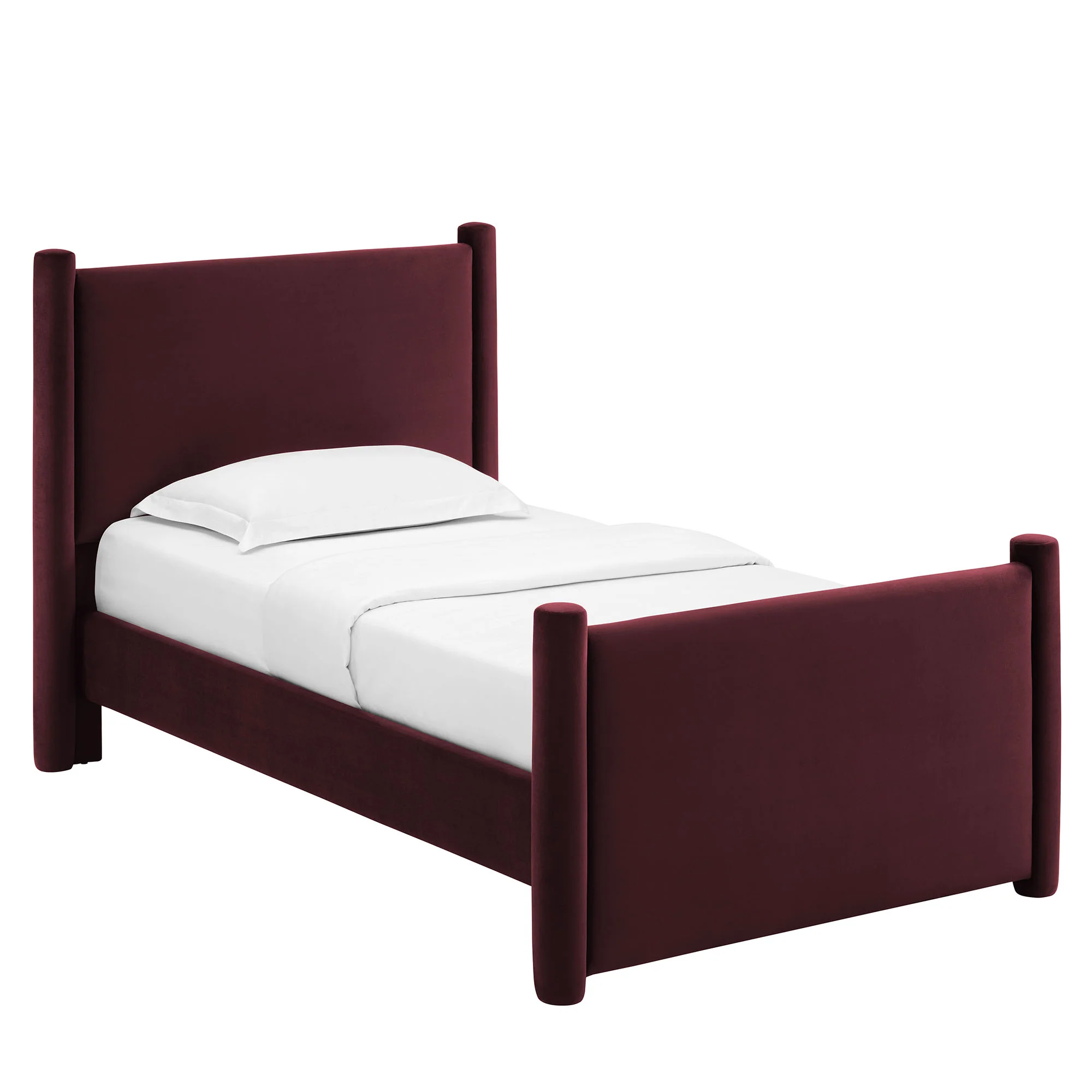 Rael Performance Velvet Twin Platform Bed by Modway - Image 19