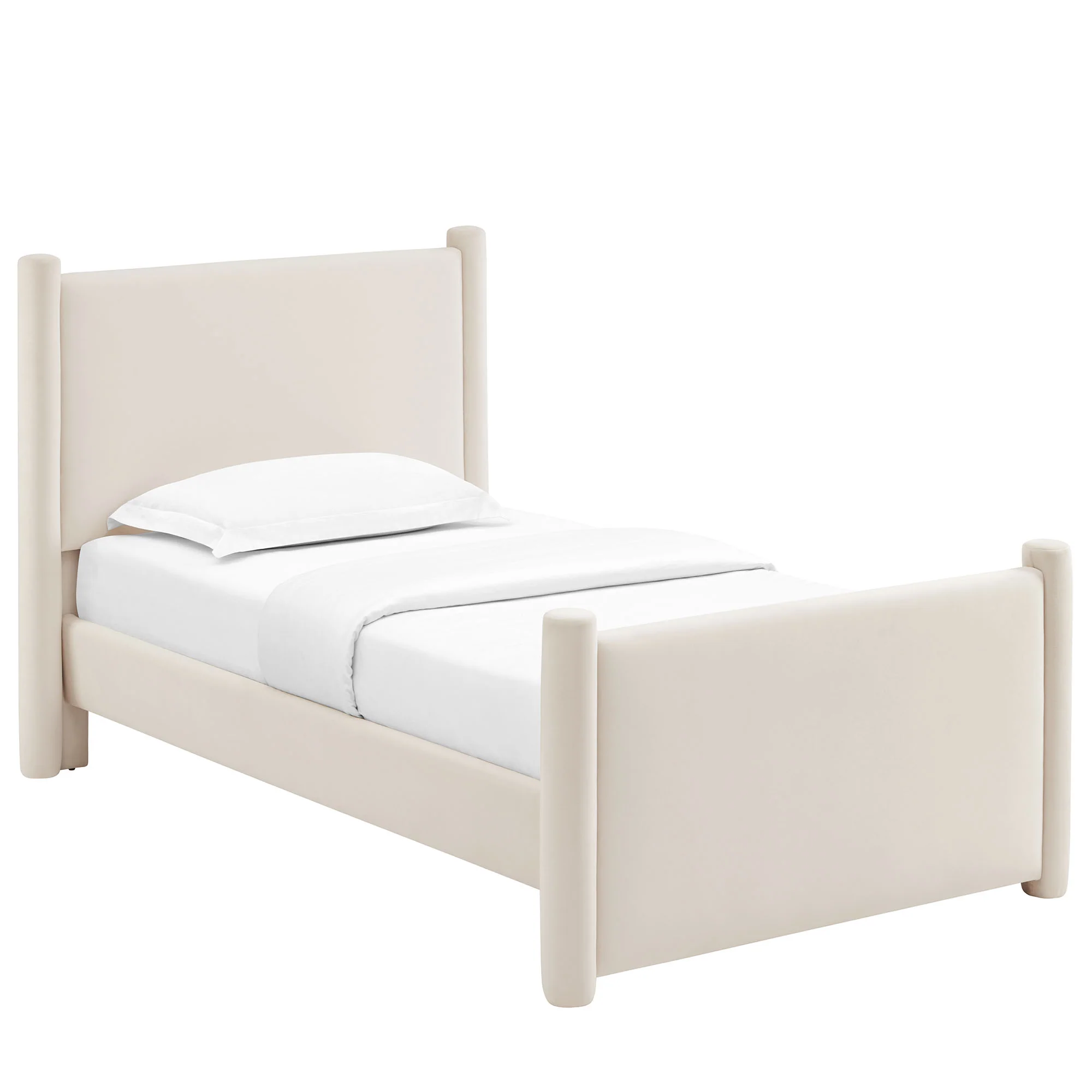 Rael Performance Velvet Twin Platform Bed by Modway - Image 2