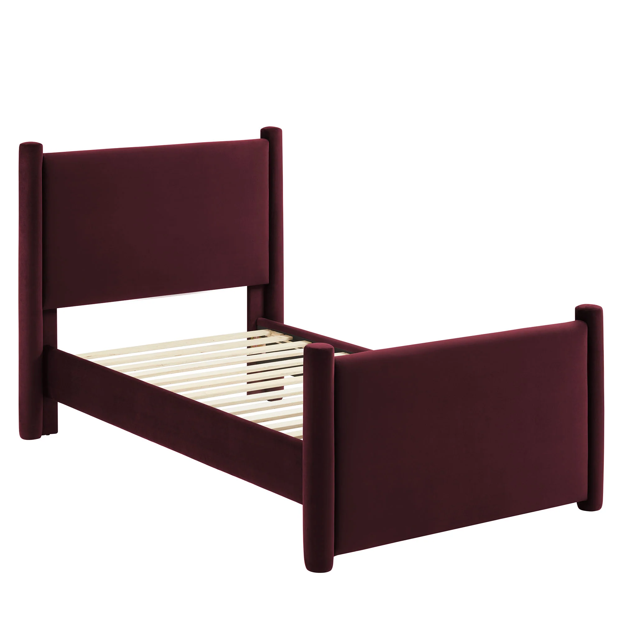 Rael Performance Velvet Twin Platform Bed by Modway - Image 20